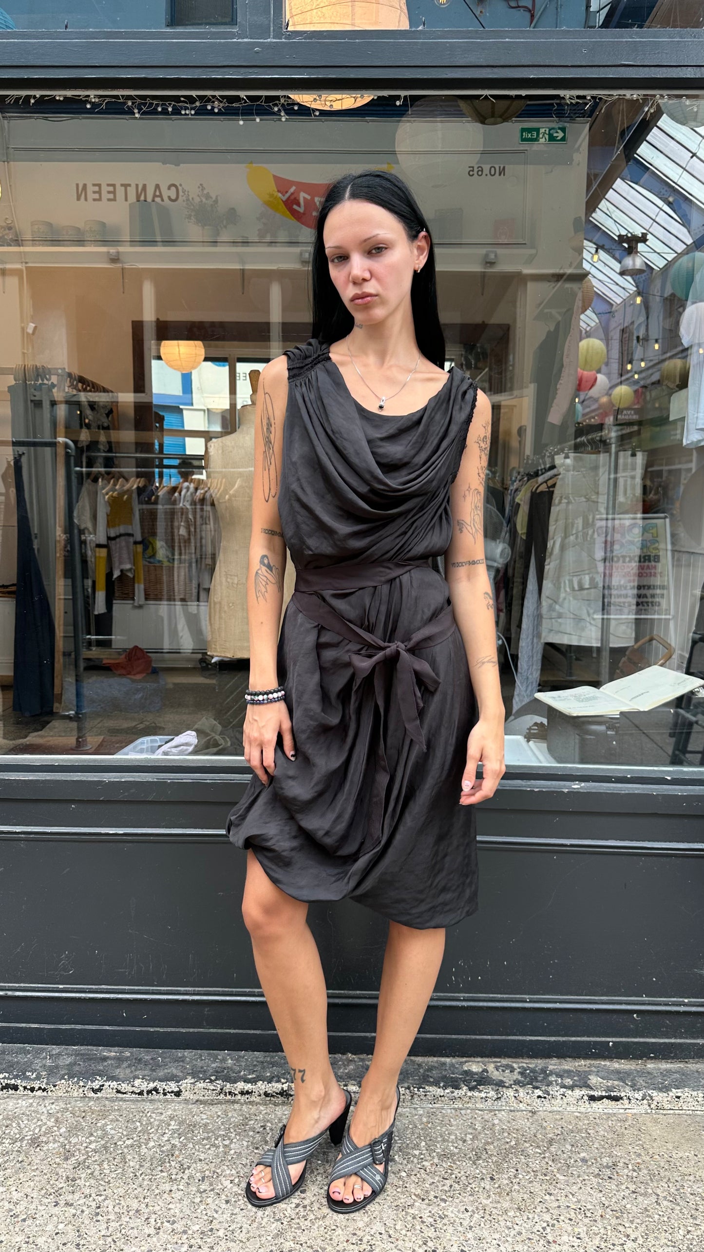 All saints 100% silk slip dress