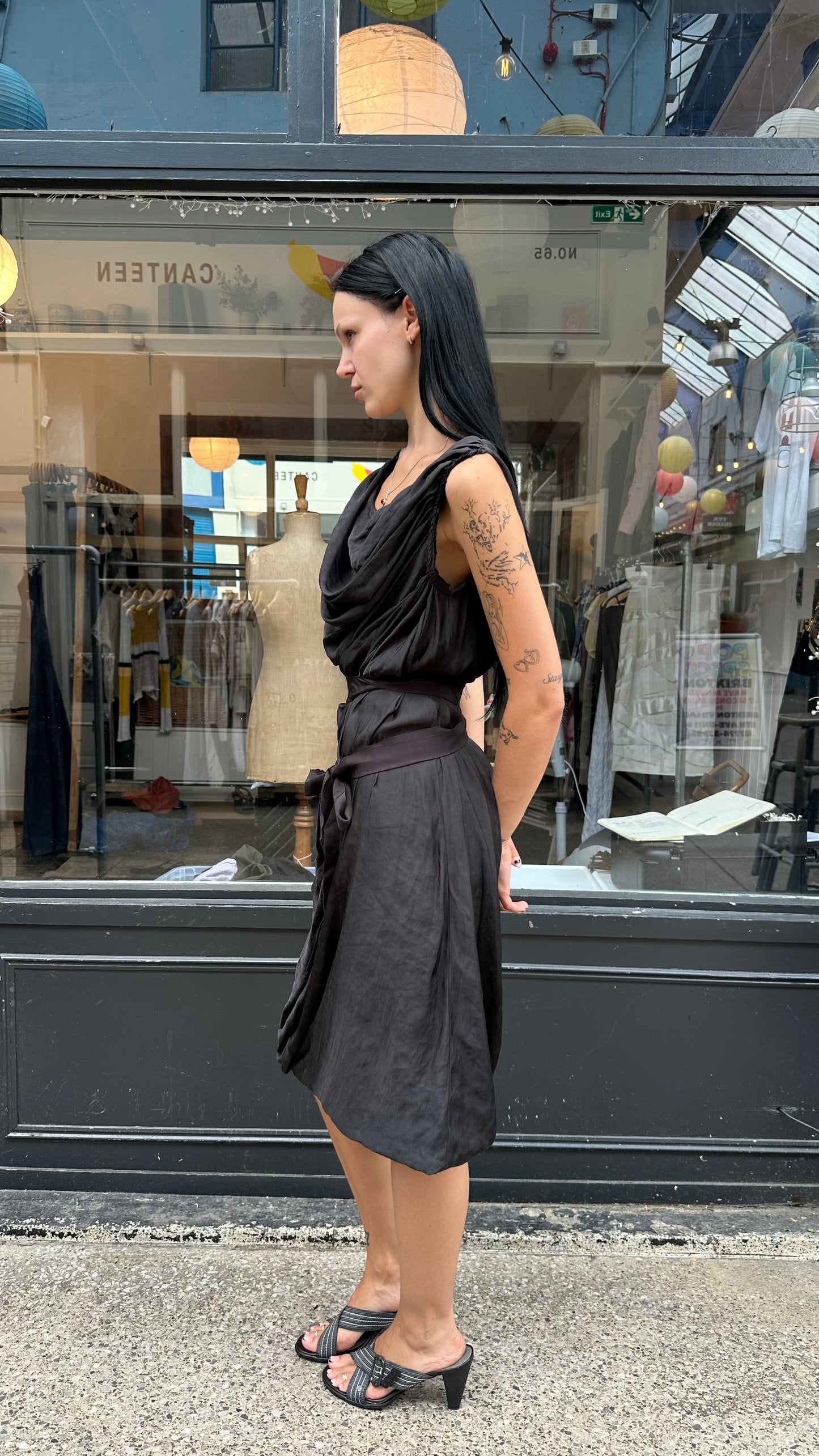 All saints 100% silk slip dress