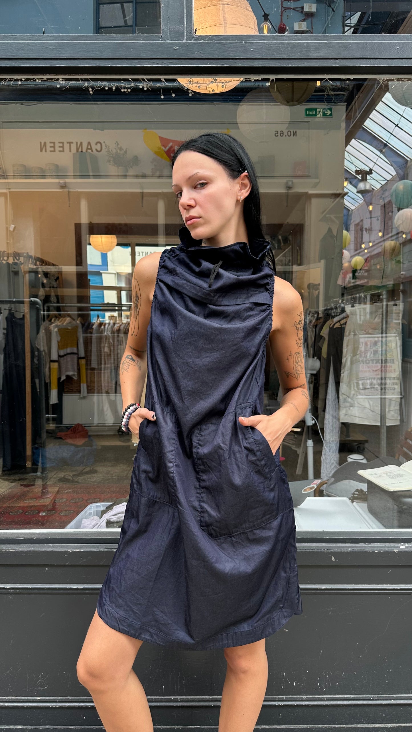 G star 100% cotton denim shift dress