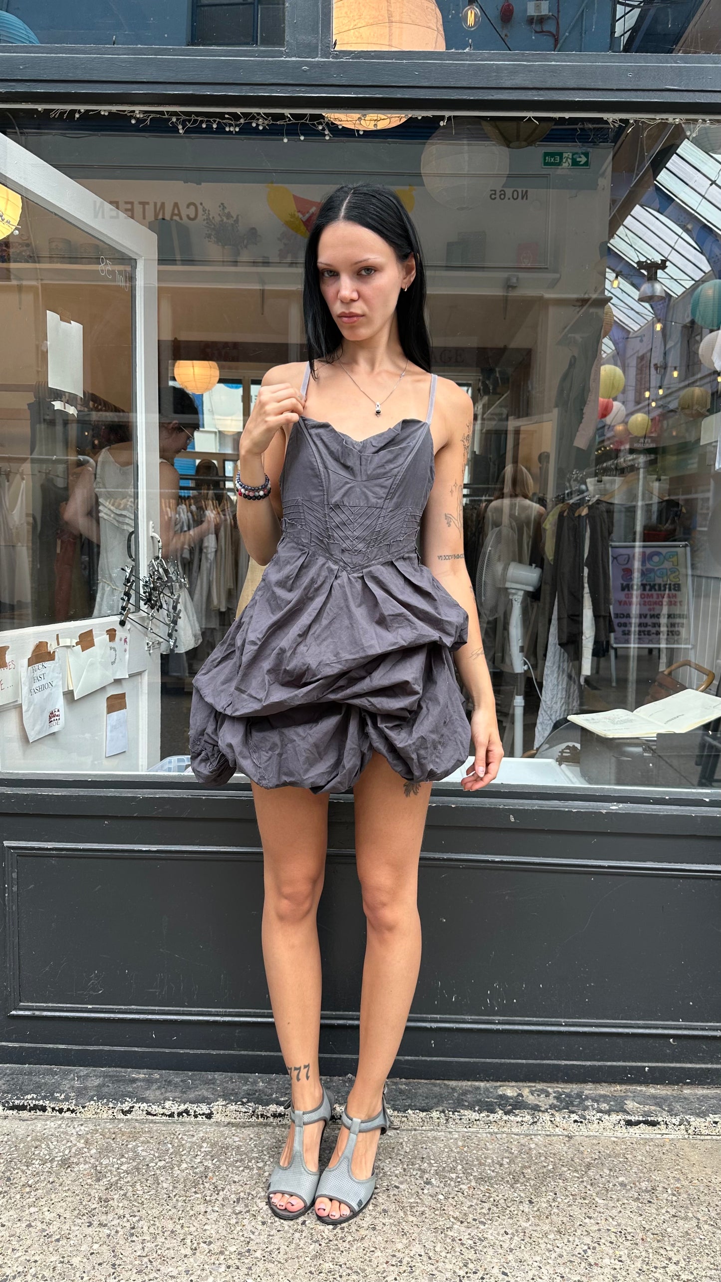 All saints grey mini dress