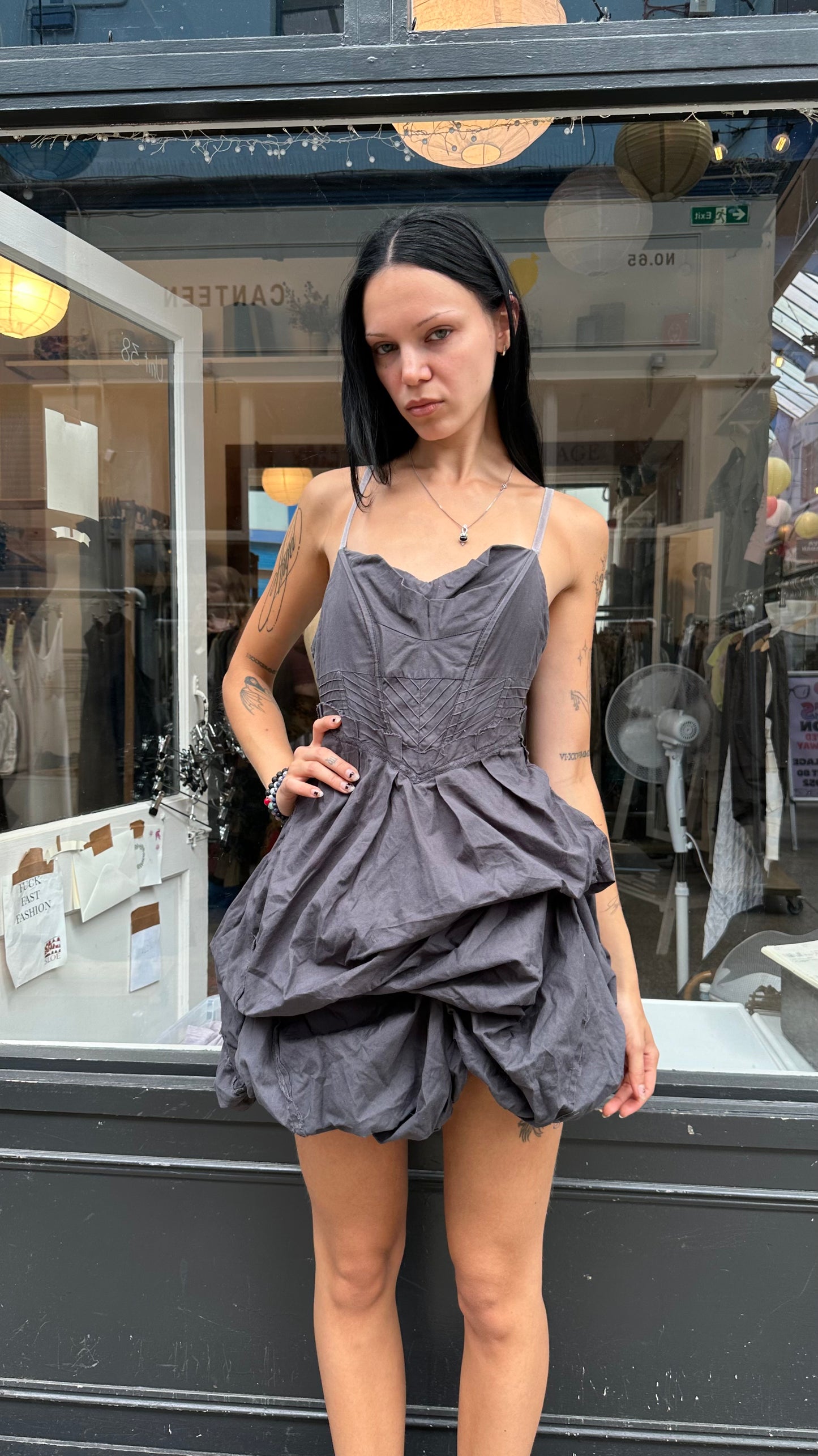 All saints grey mini dress