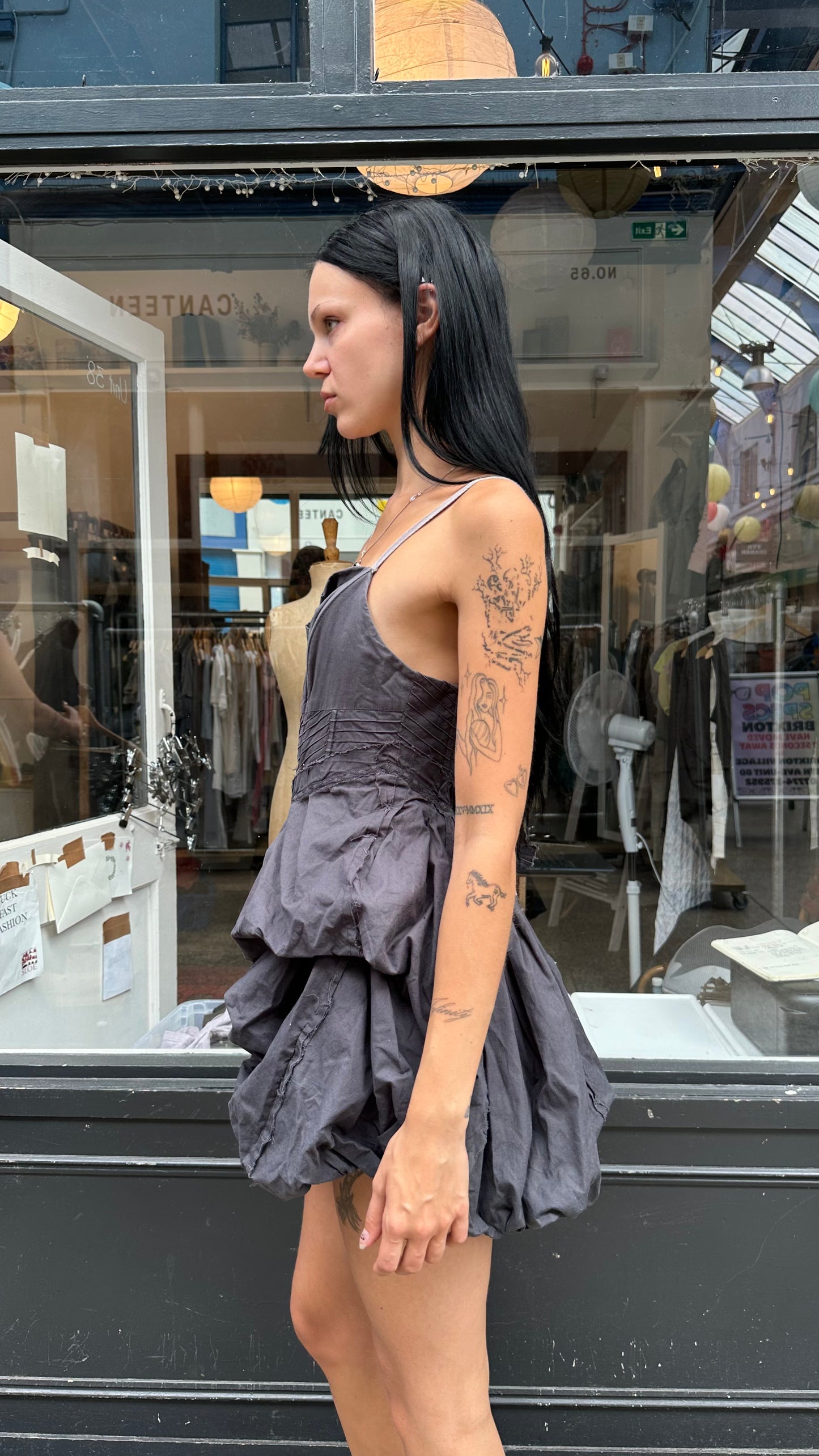 All saints grey mini dress