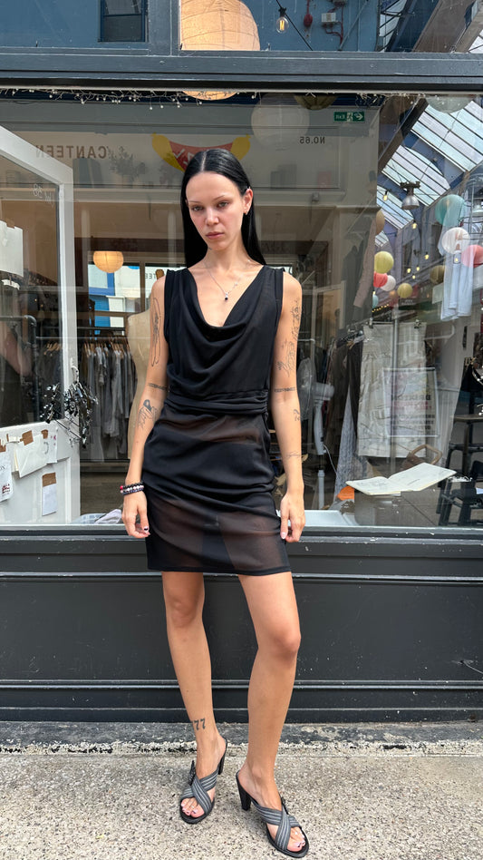 Black sheer dress