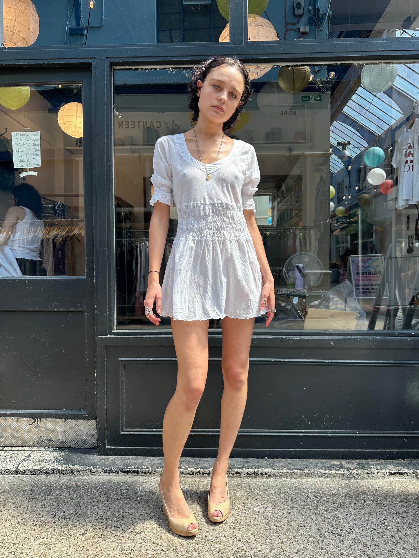 White 100% cotton dress