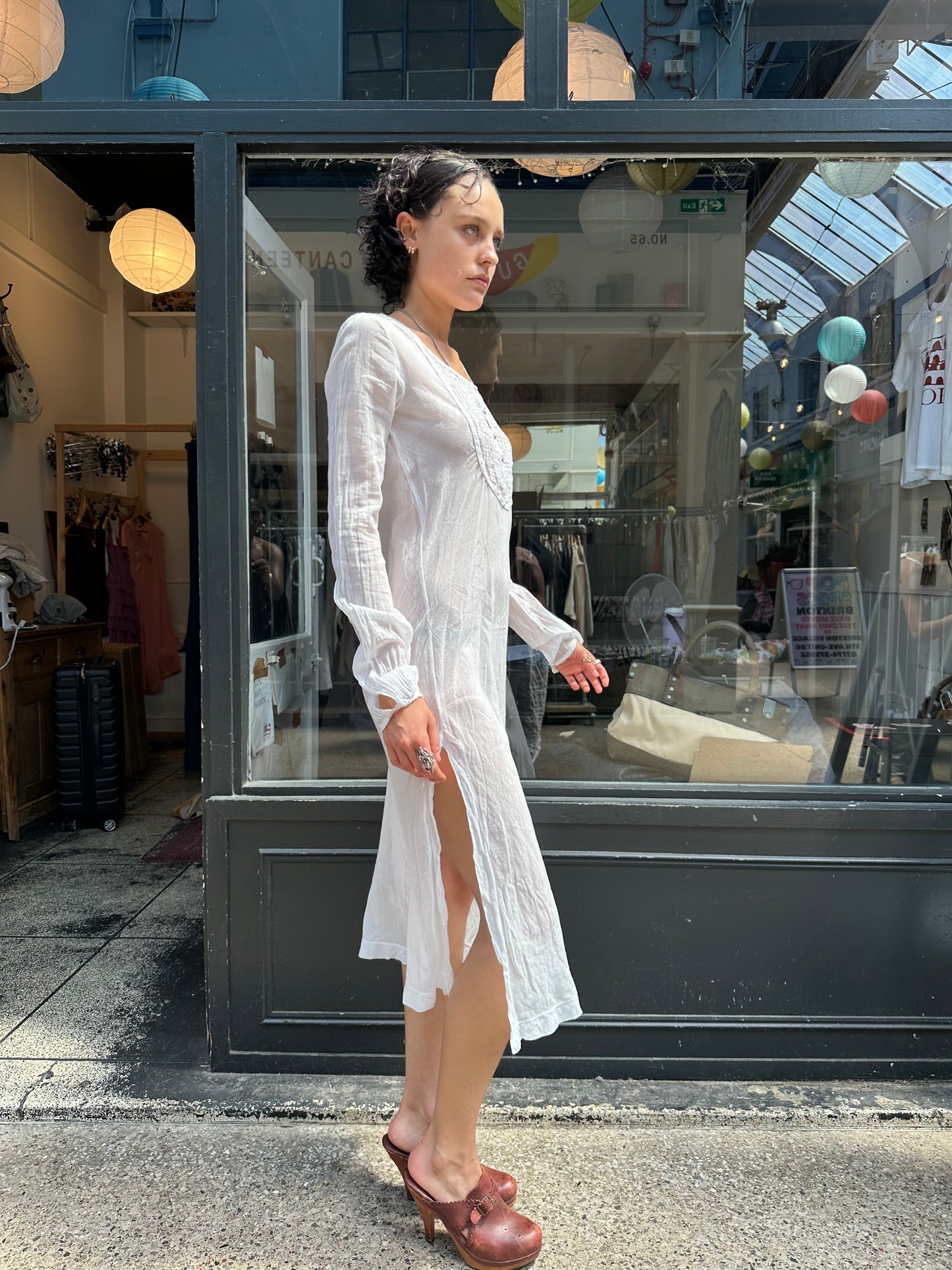 Nolita sheer white maxi dress