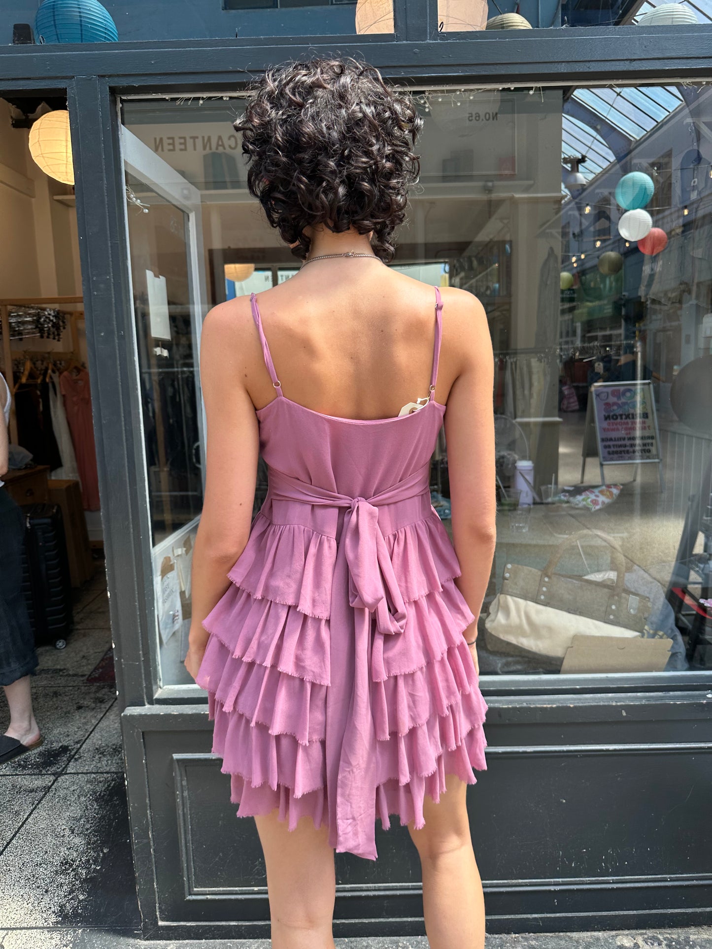 Fornarina pink mini baby doll dress