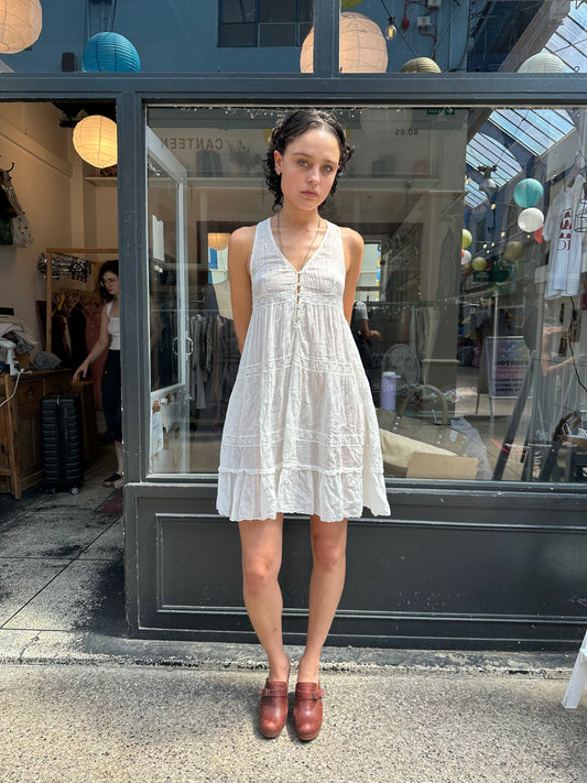 Nolita white cotton & silk mini dress