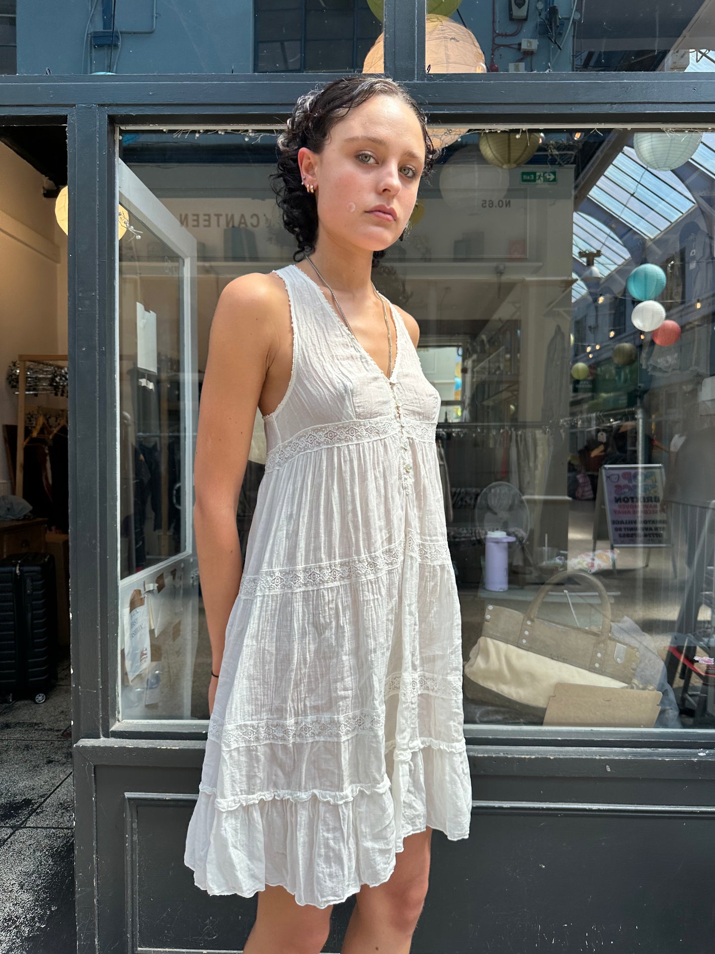 Nolita white cotton & silk mini dress