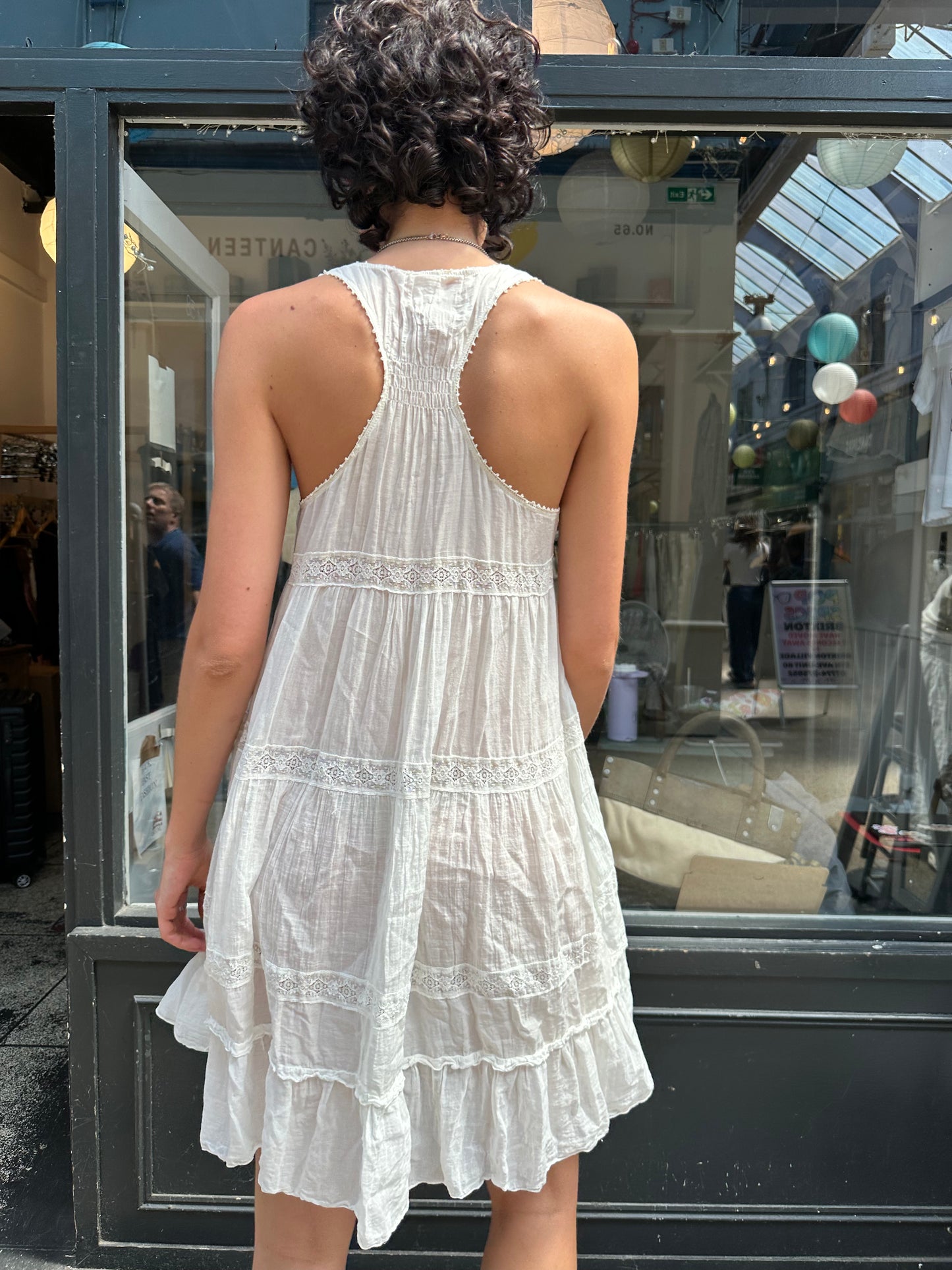 Nolita white cotton & silk mini dress