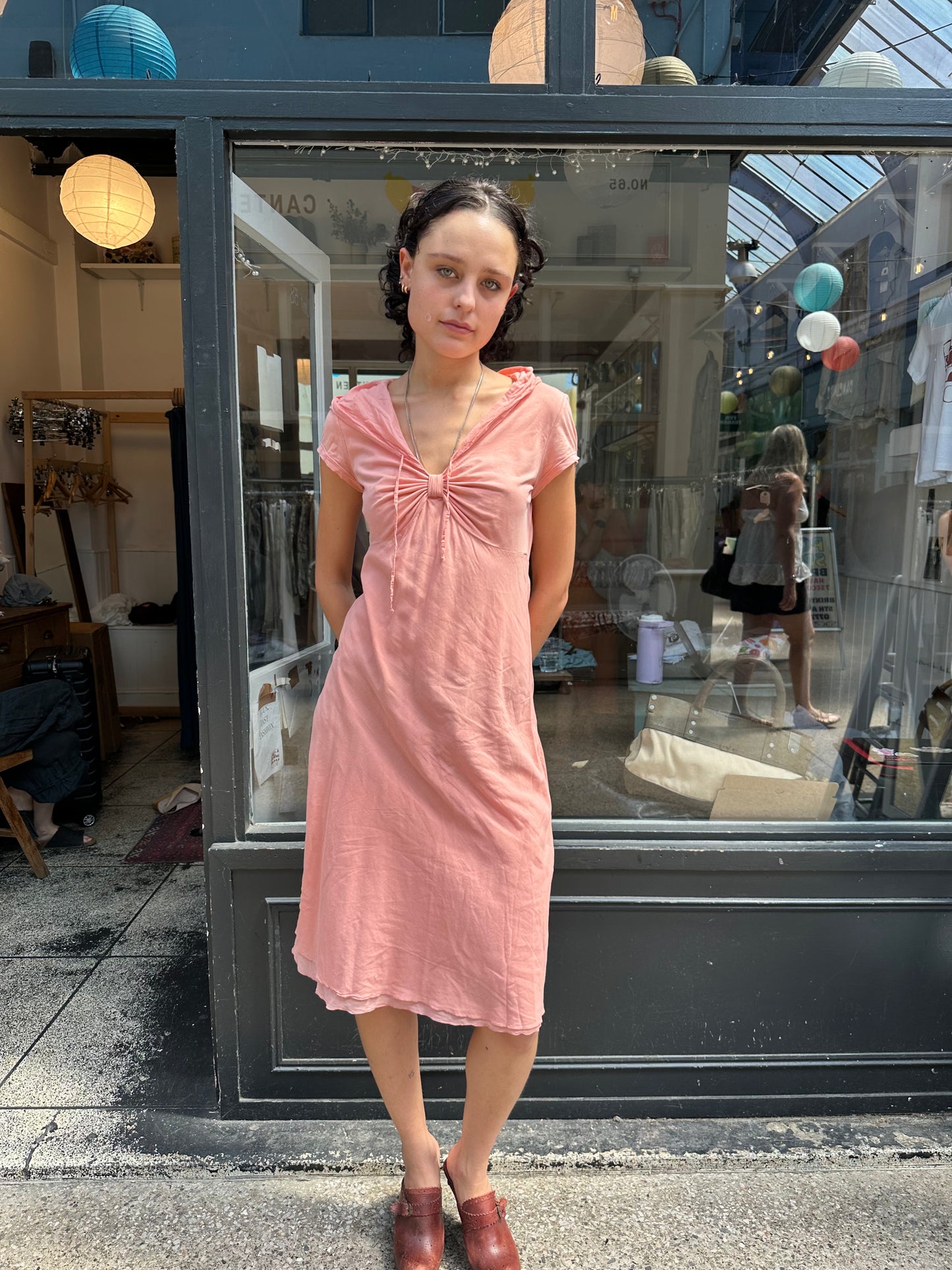 Peach 100% cotton dress