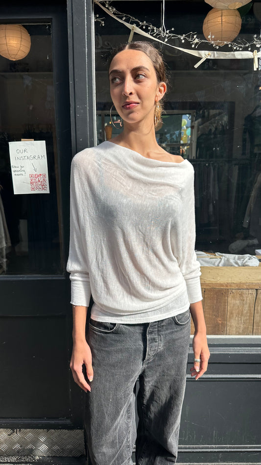 Fine knit slouchy top