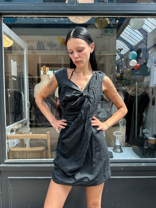 ALL SAINTS structured dress with rosettes