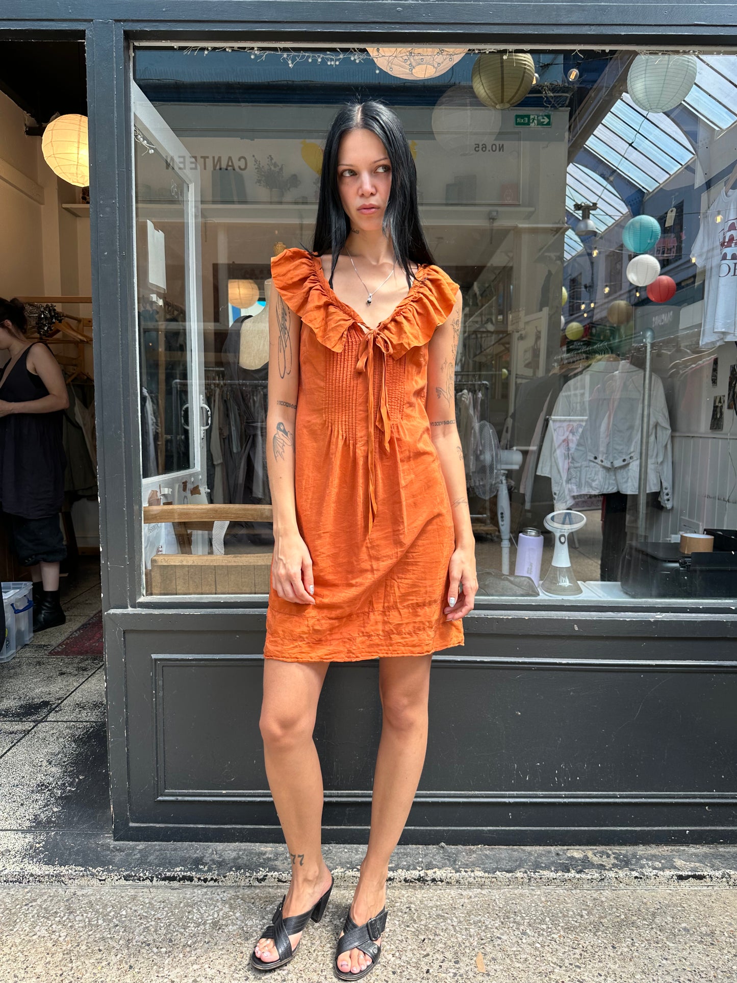Silk shift dress
