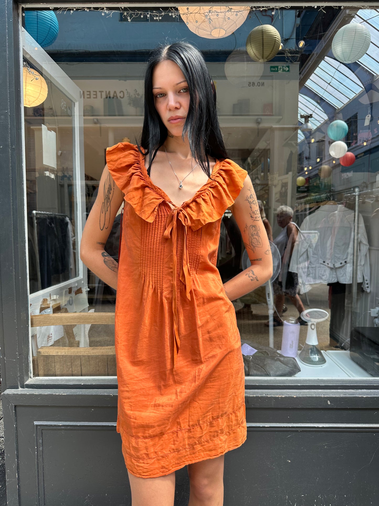 Silk shift dress