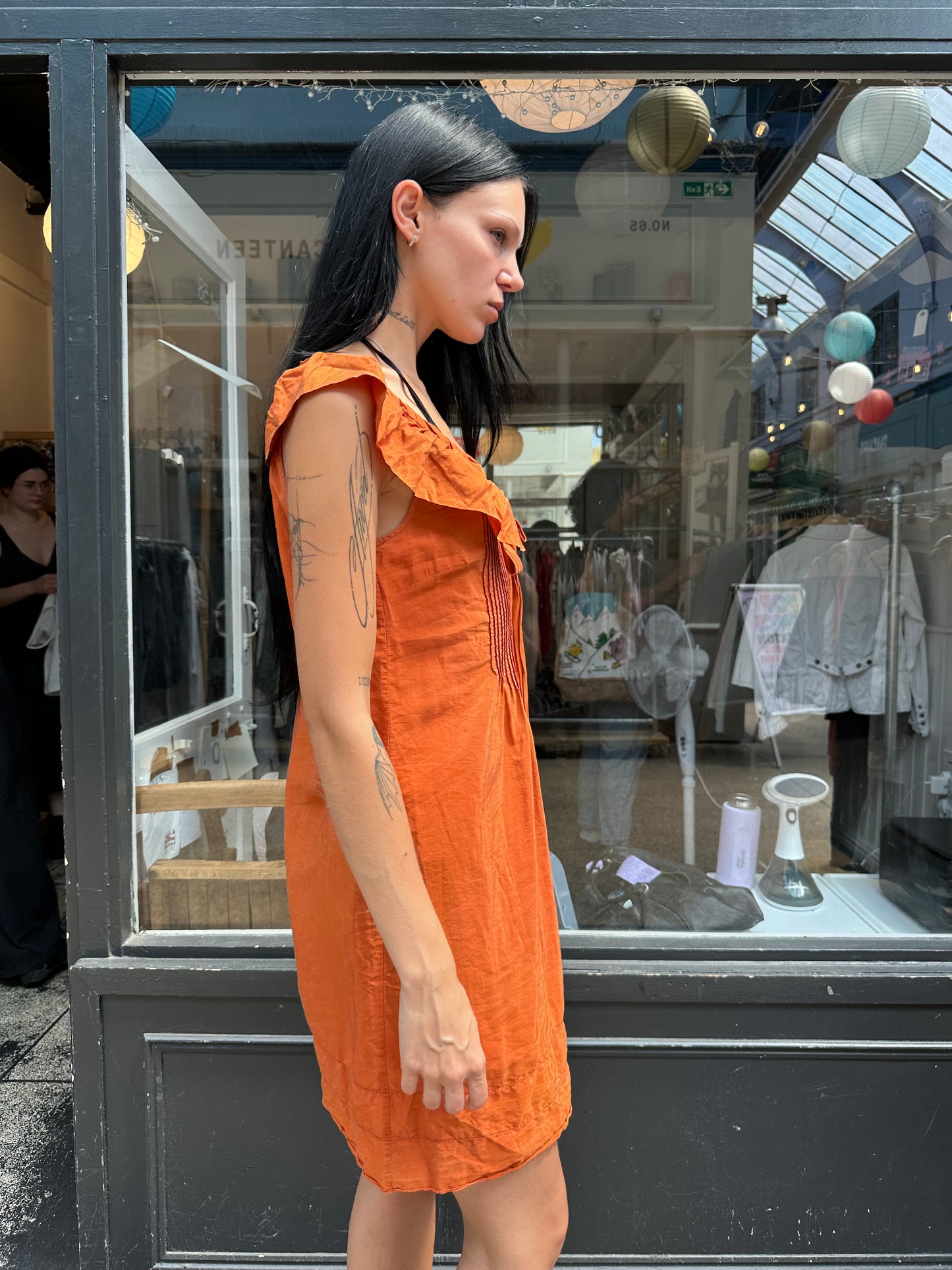 Silk shift dress