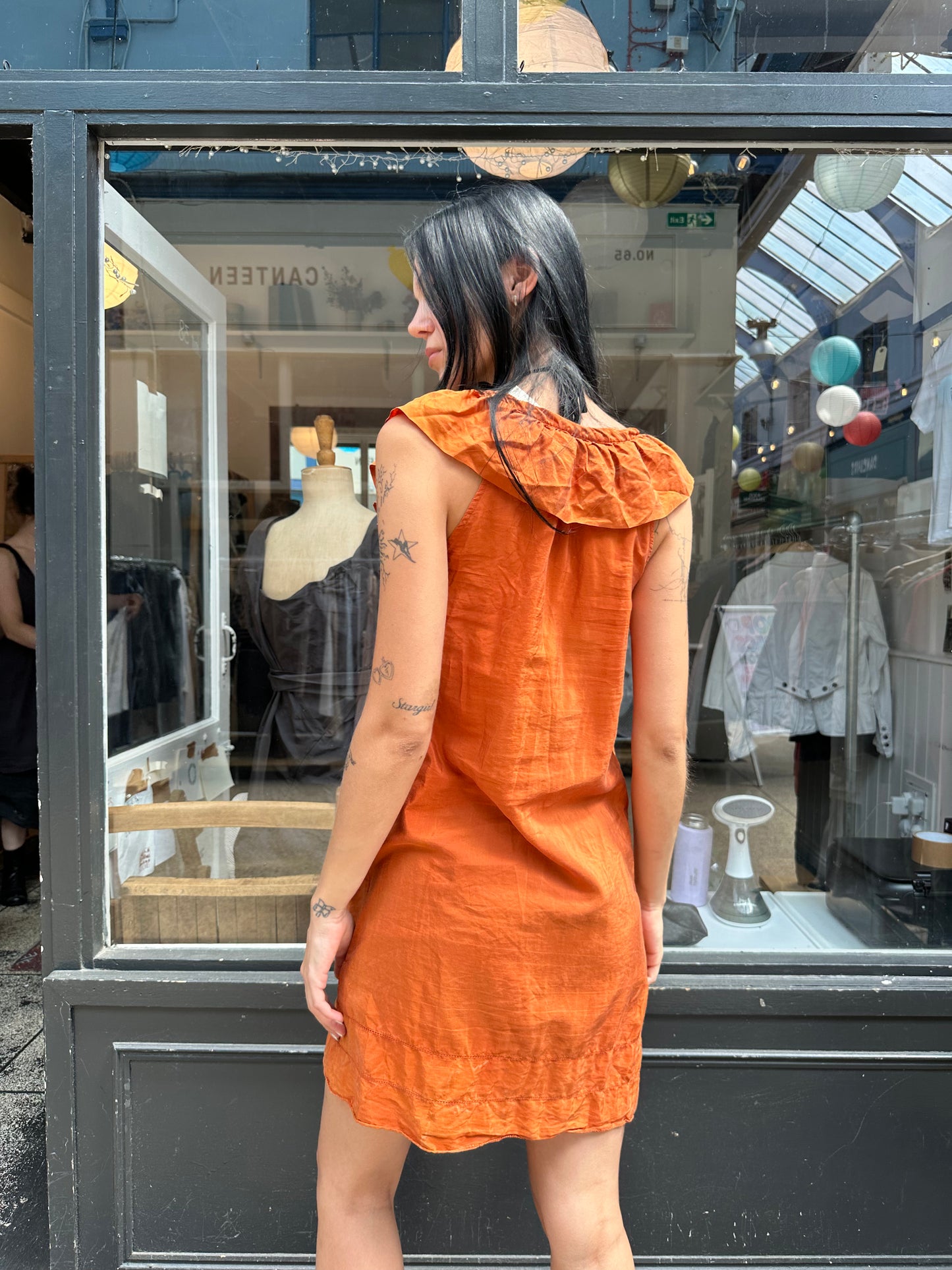 Silk shift dress