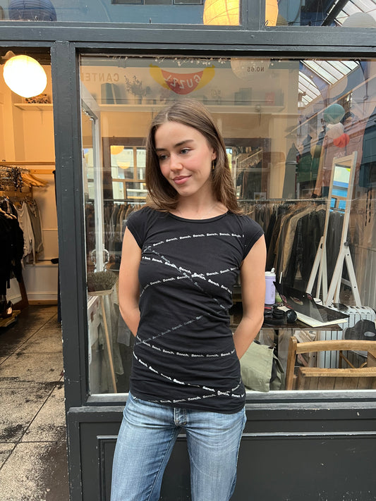 Bench  black cap sleeve top