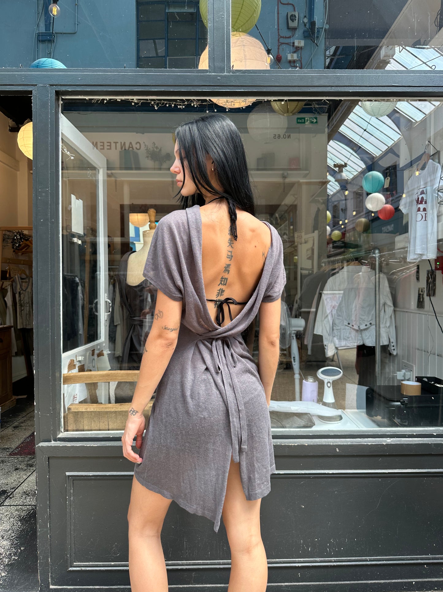 Grey wrap cardigan