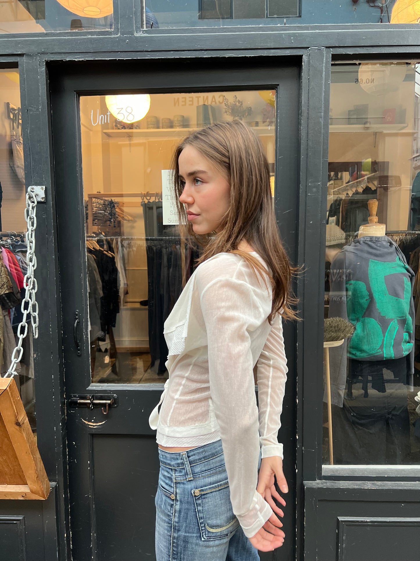 Sheer wrap cardigan