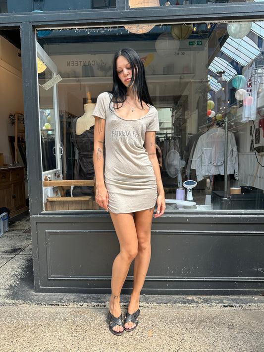 PATRIZIA PEPE tshirt dress with ruched sides