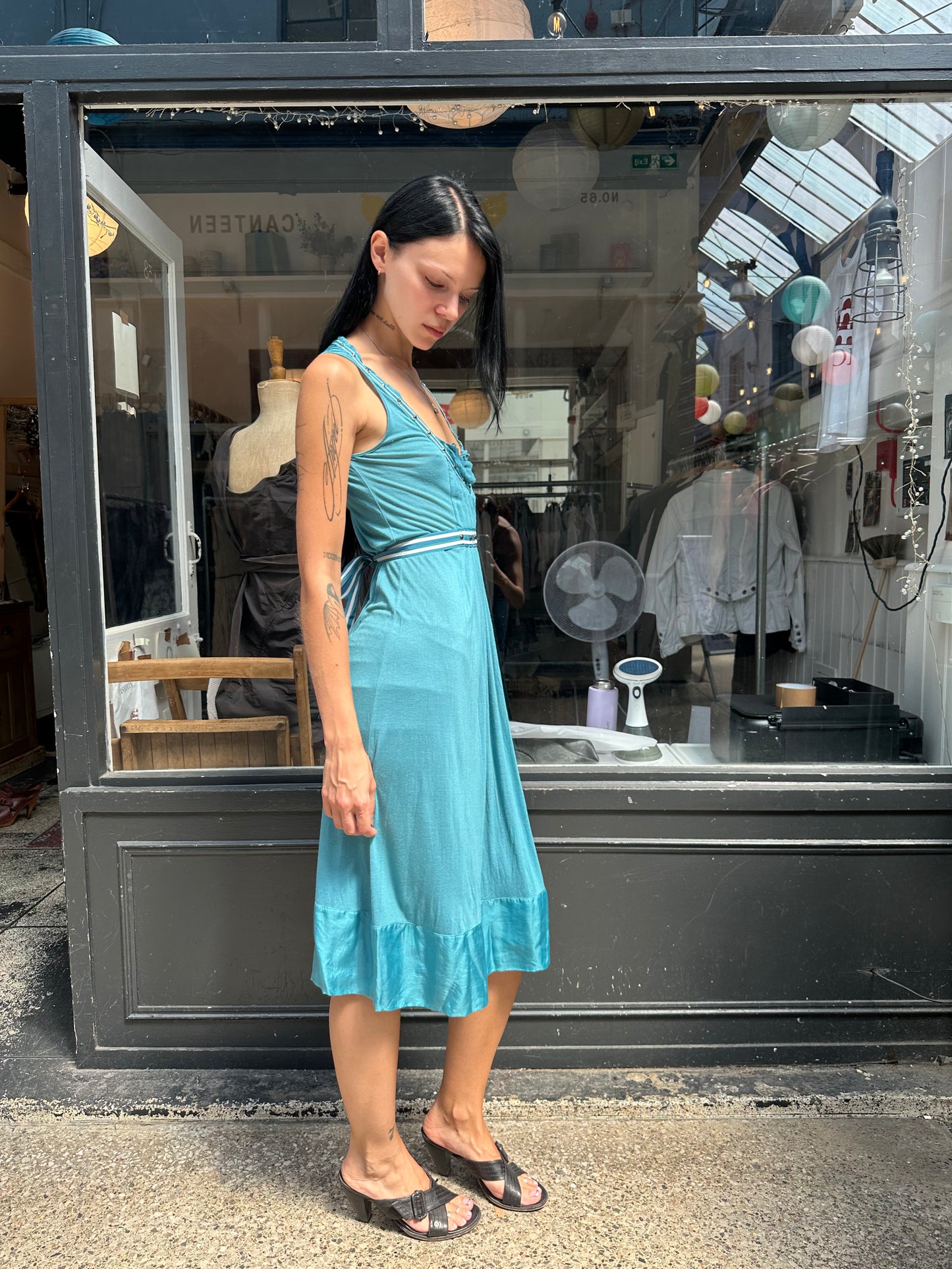 SPORTMAX blue midi dress