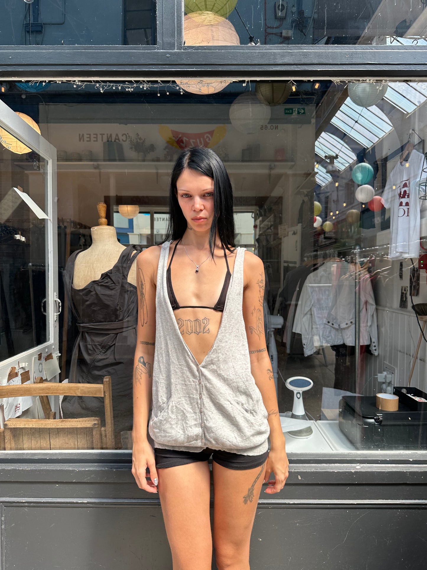 Ultra low cut tunic top
