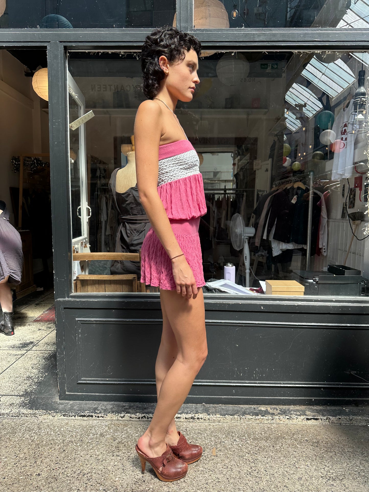 PATRIZIA PEPE pink and white mini dress