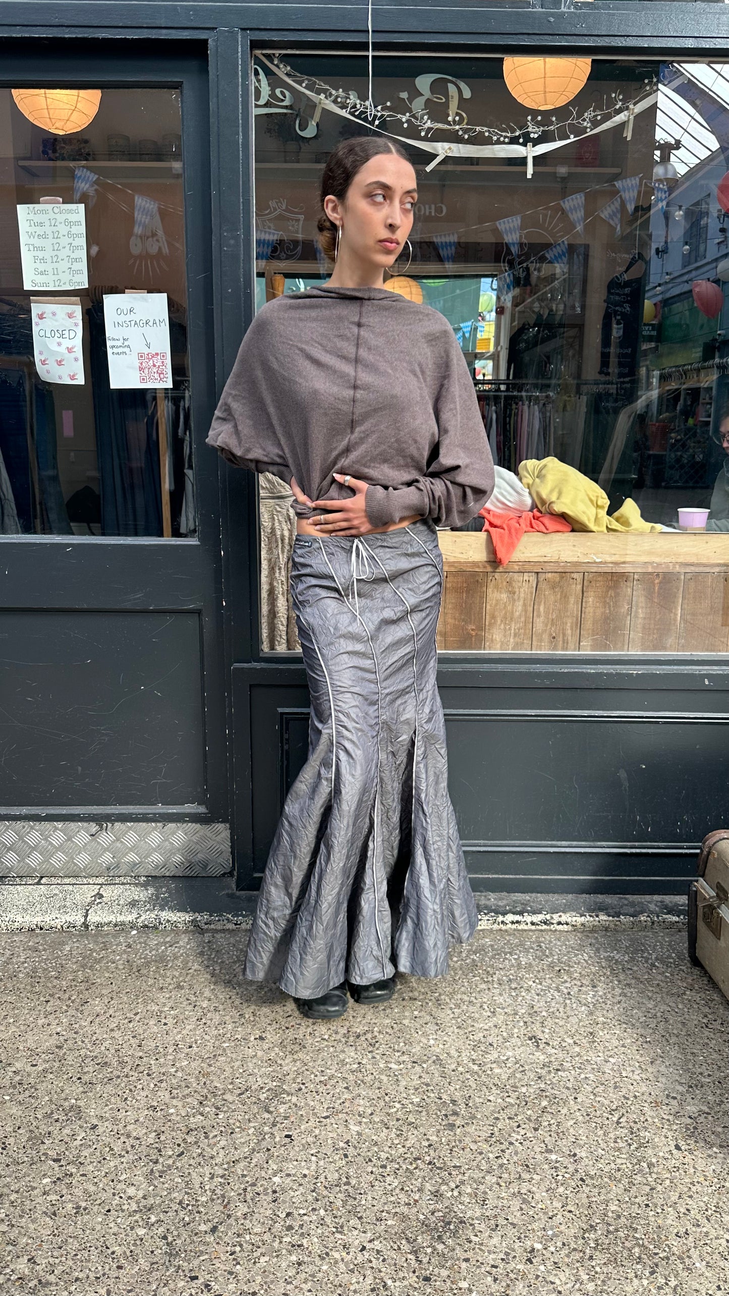 Maxi skirt with zips