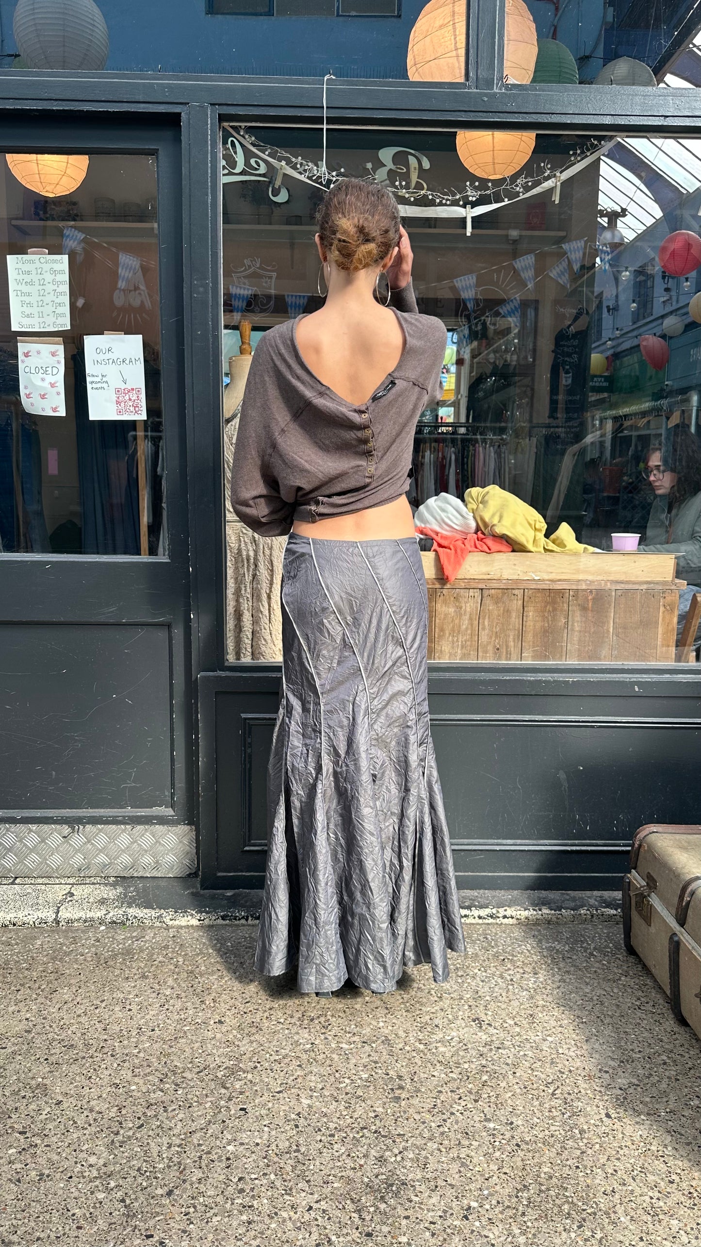 Maxi skirt with zips