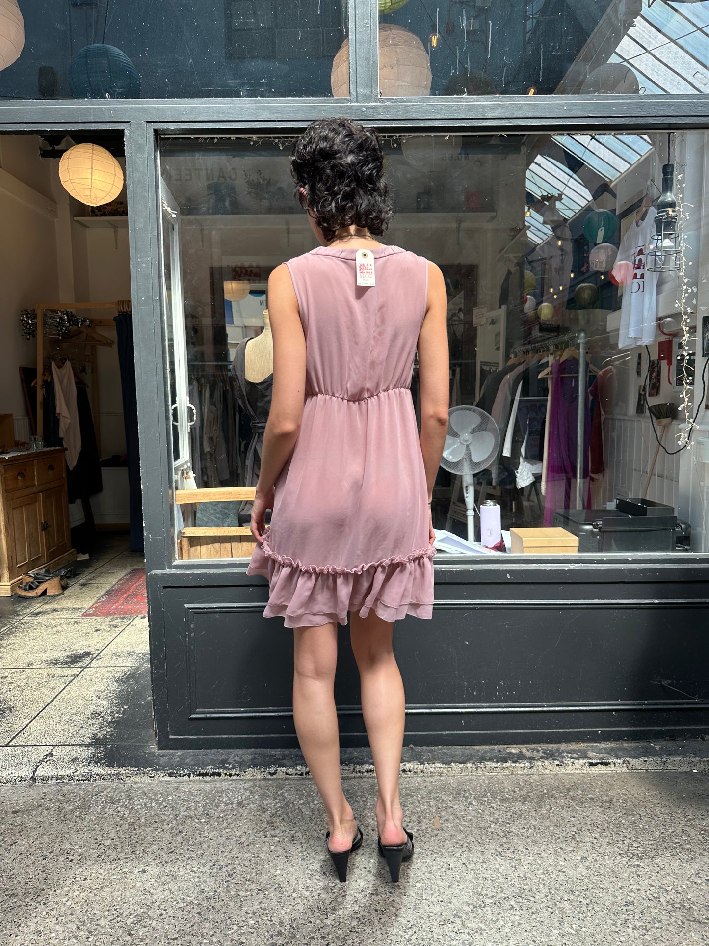 Pink baby doll dress