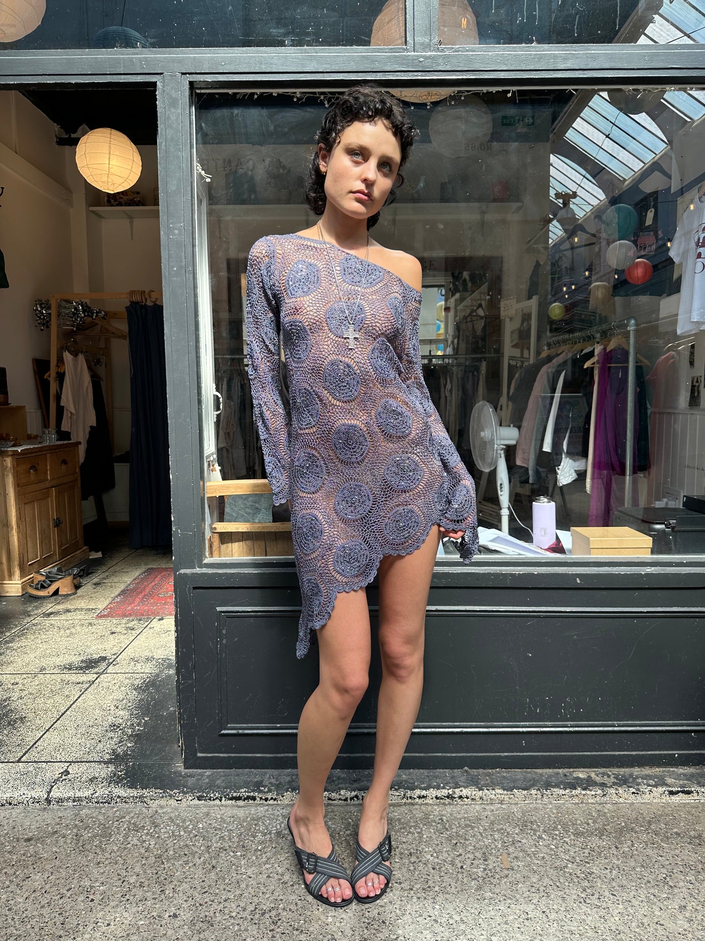Crochet mini dress