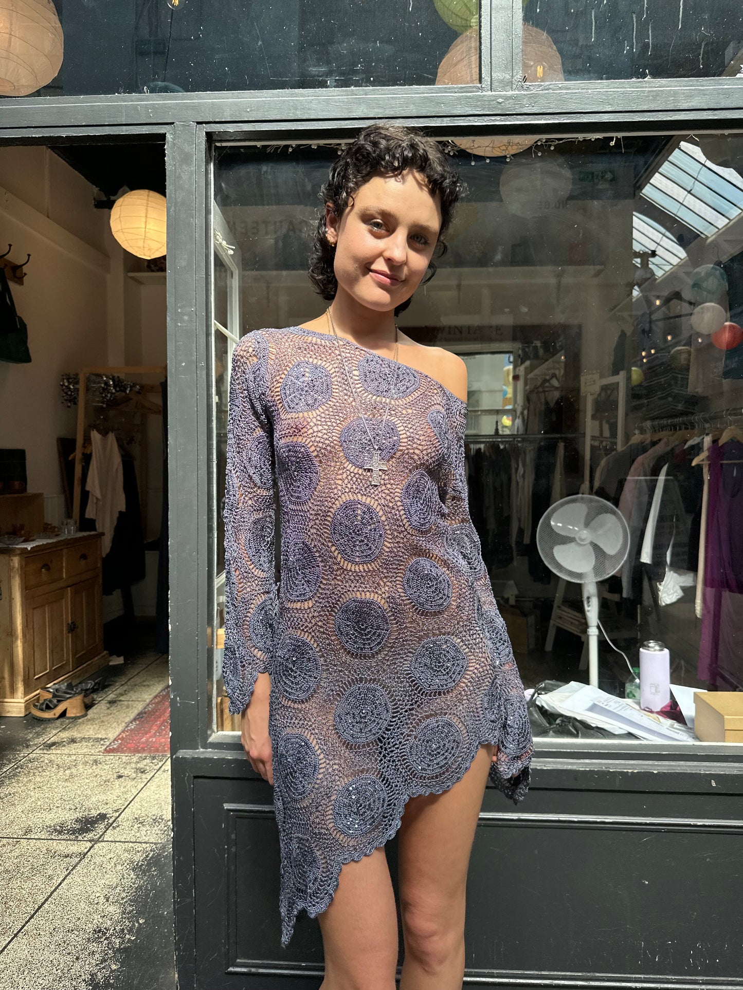 Crochet mini dress
