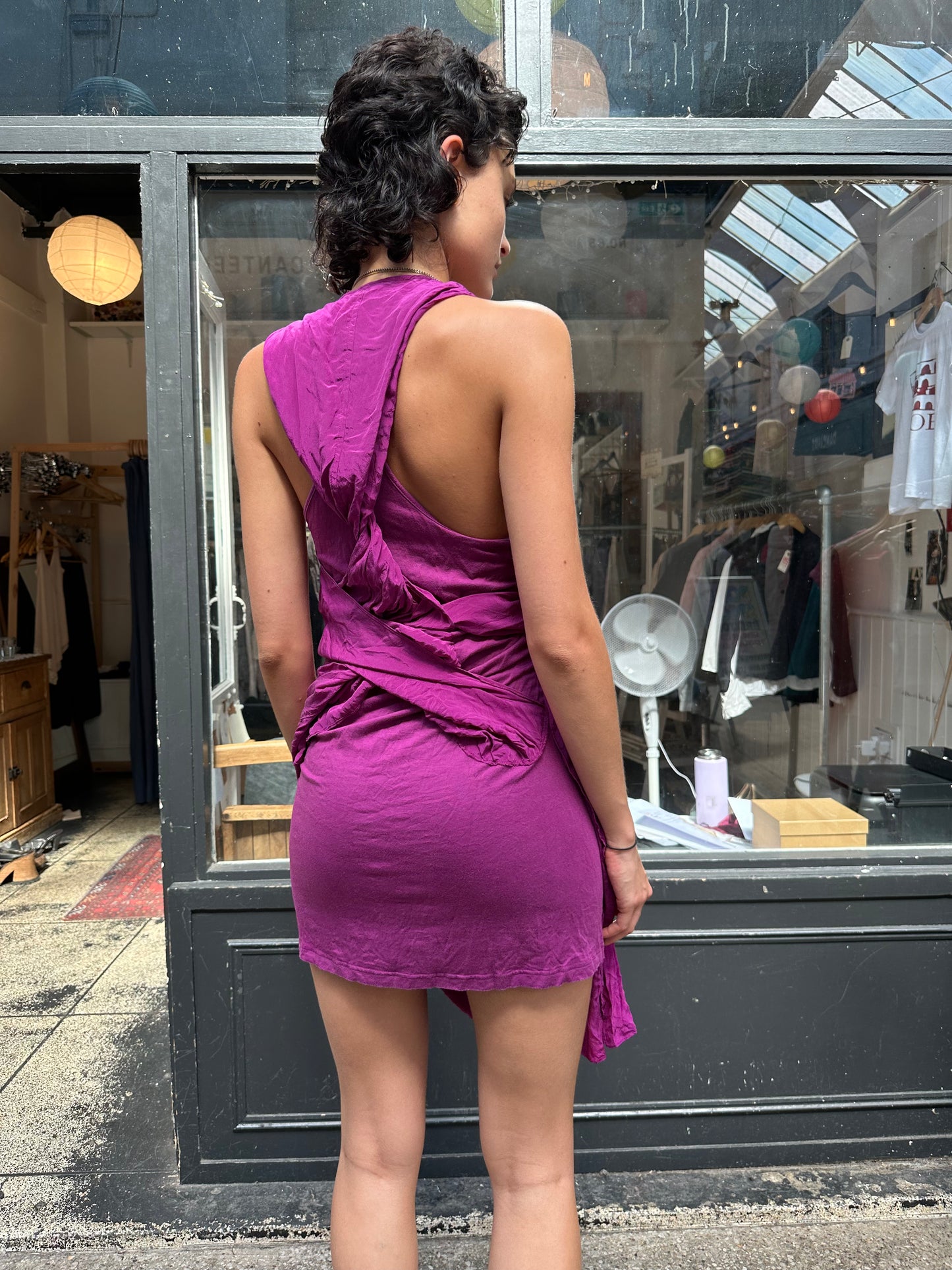 All Saints purple layered dress