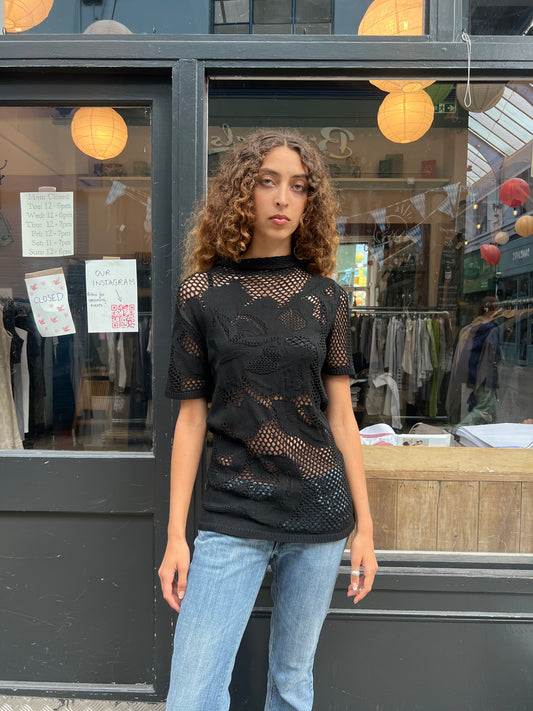 Black knitted top
