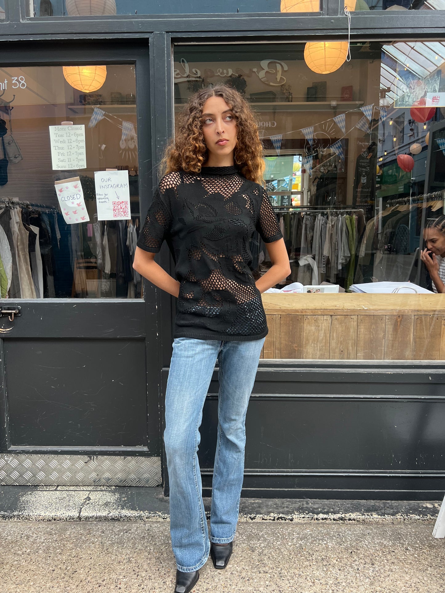 Black knitted top
