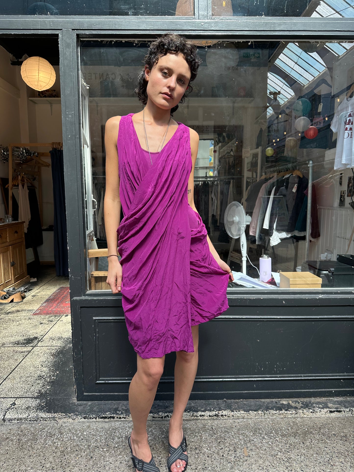 All Saints purple layered dress