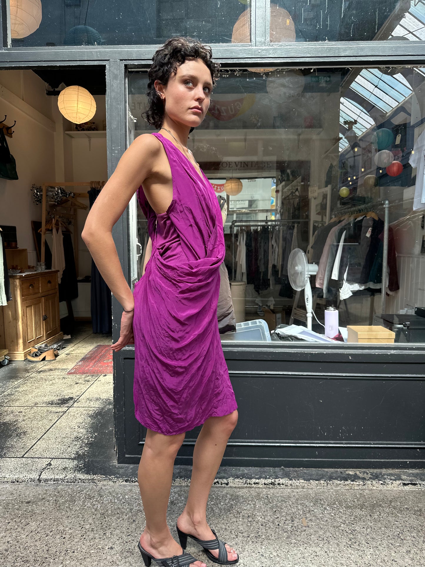 All Saints purple layered dress