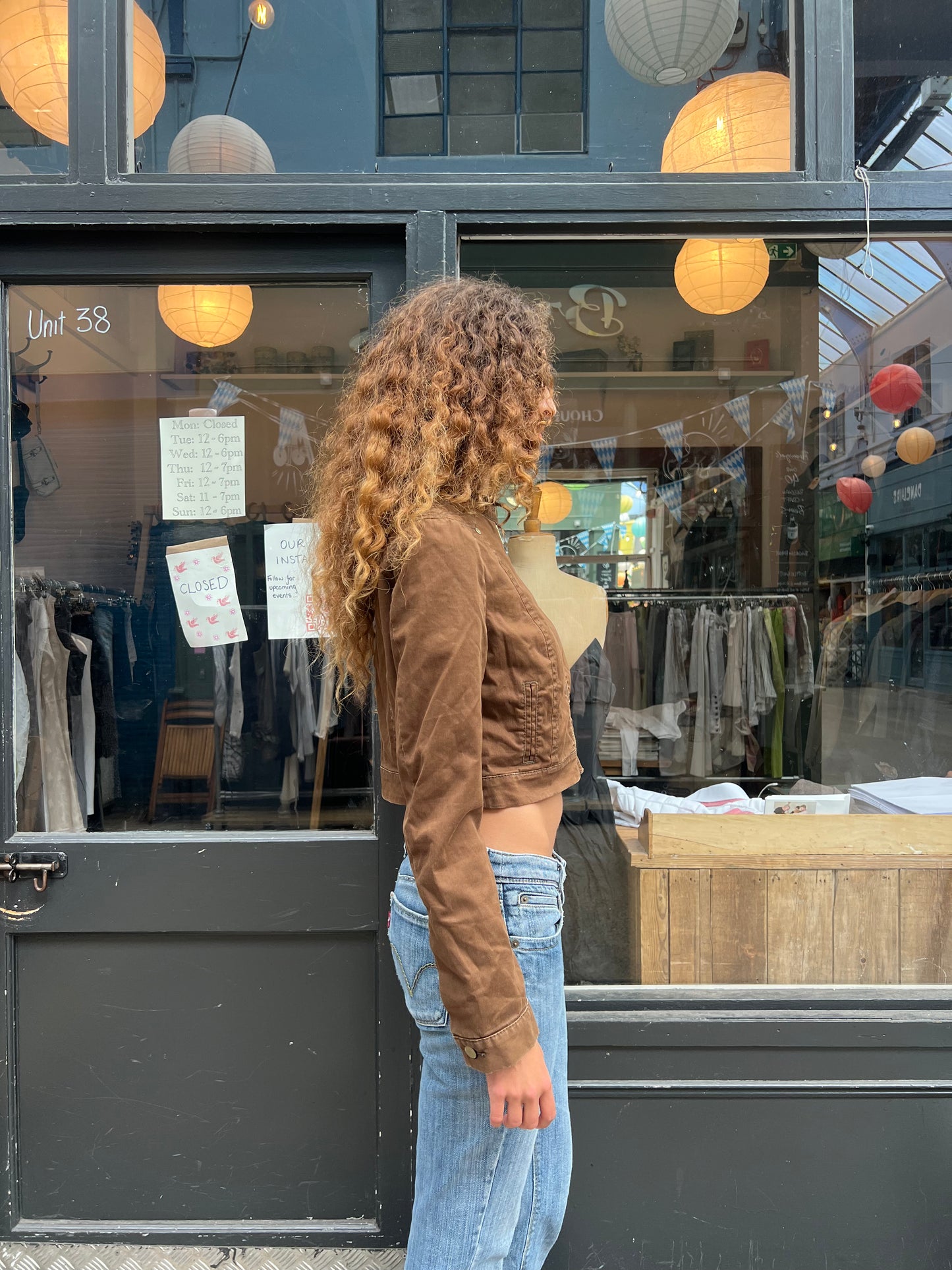 Brown military style jacket
