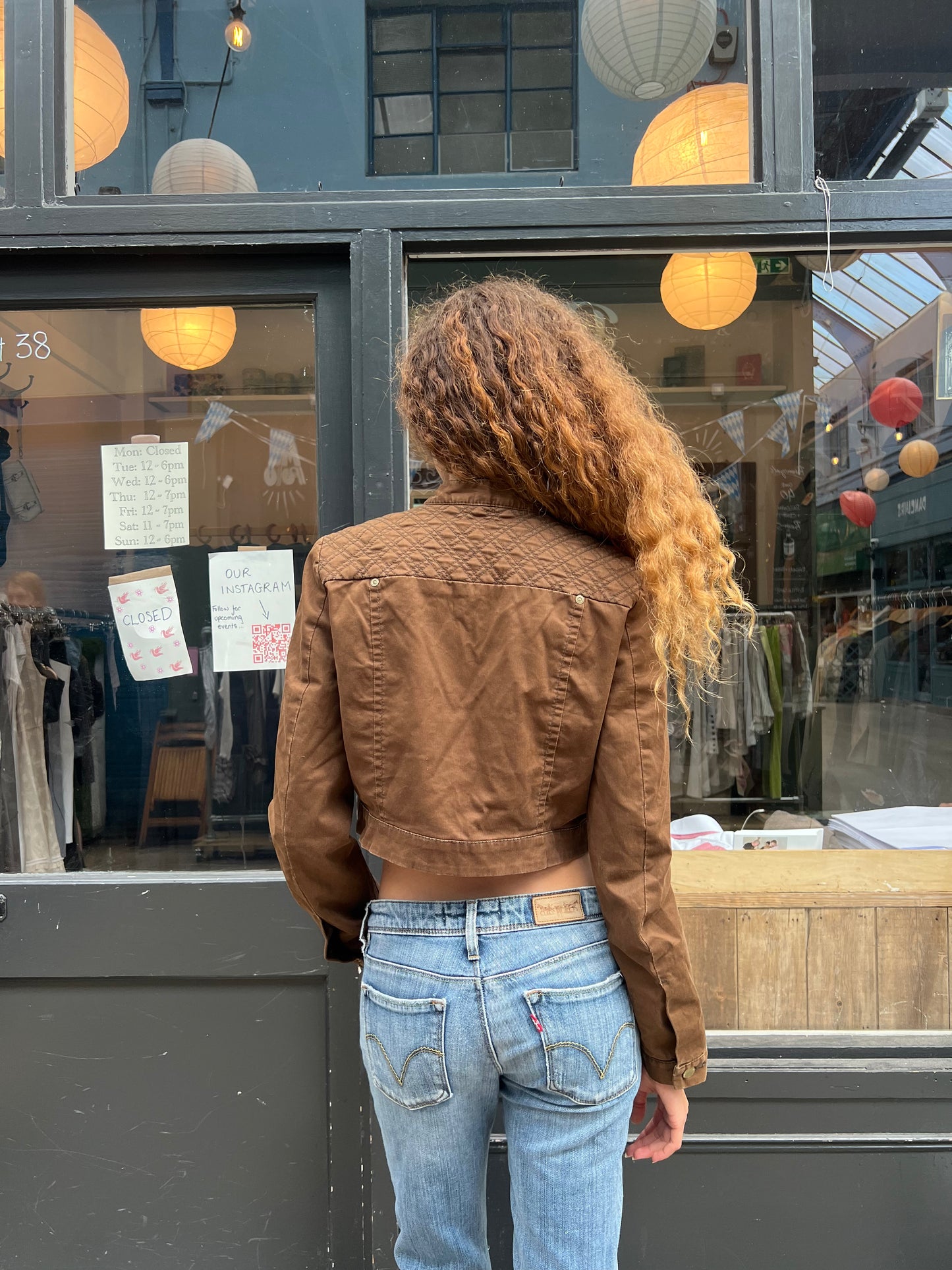 Brown military style jacket
