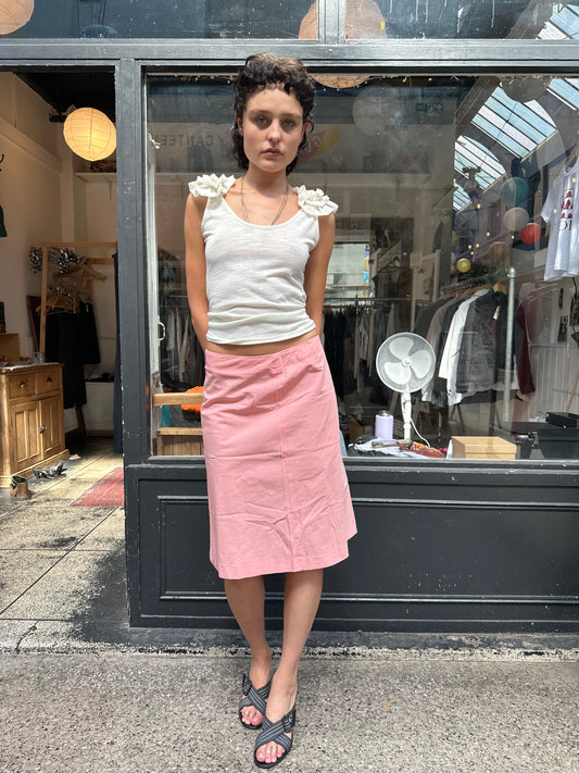 Pink midi skirt