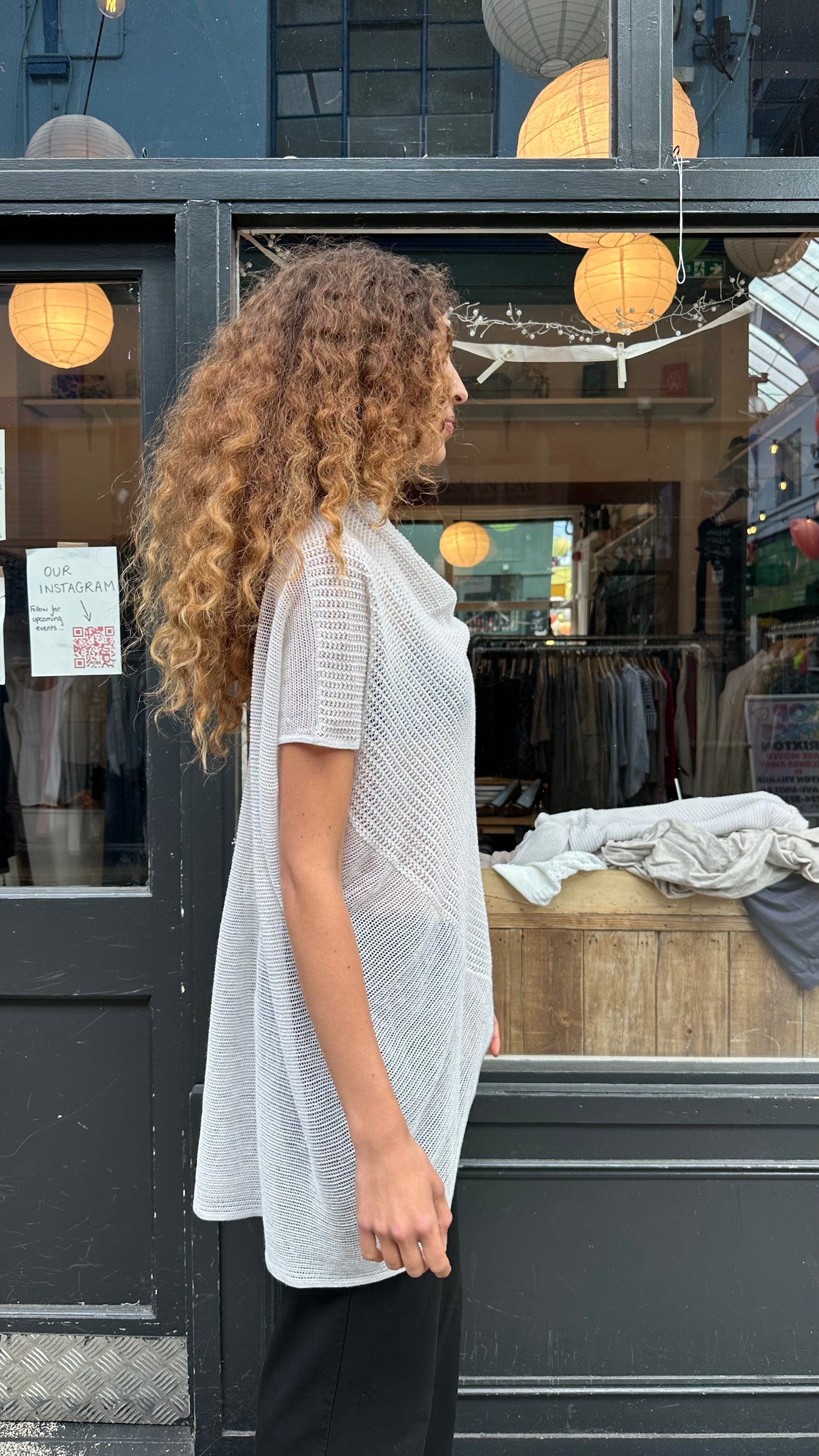 ALL SAINTS slouchy open weave top