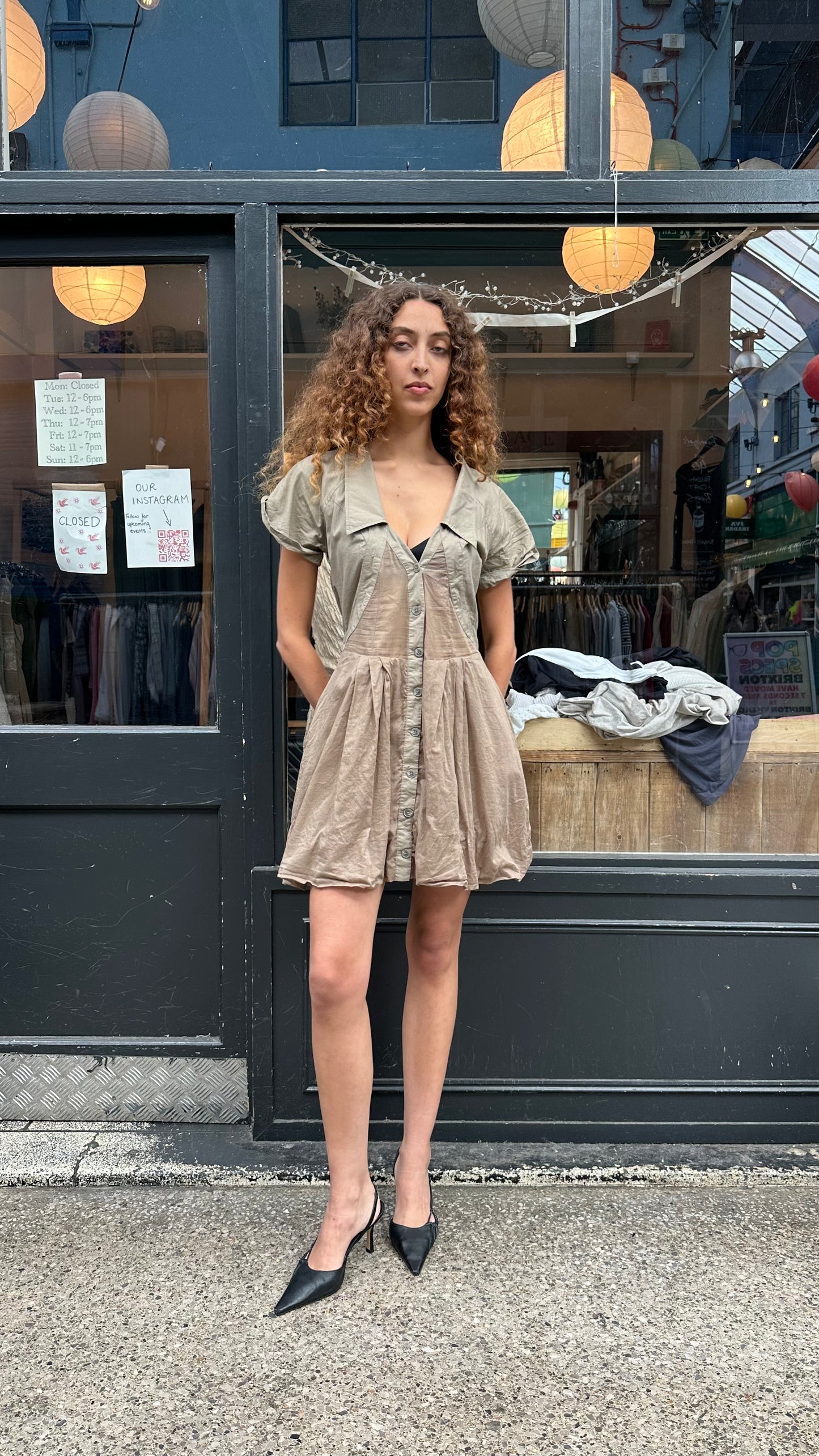 ALL SAINTS two tone cotton dress