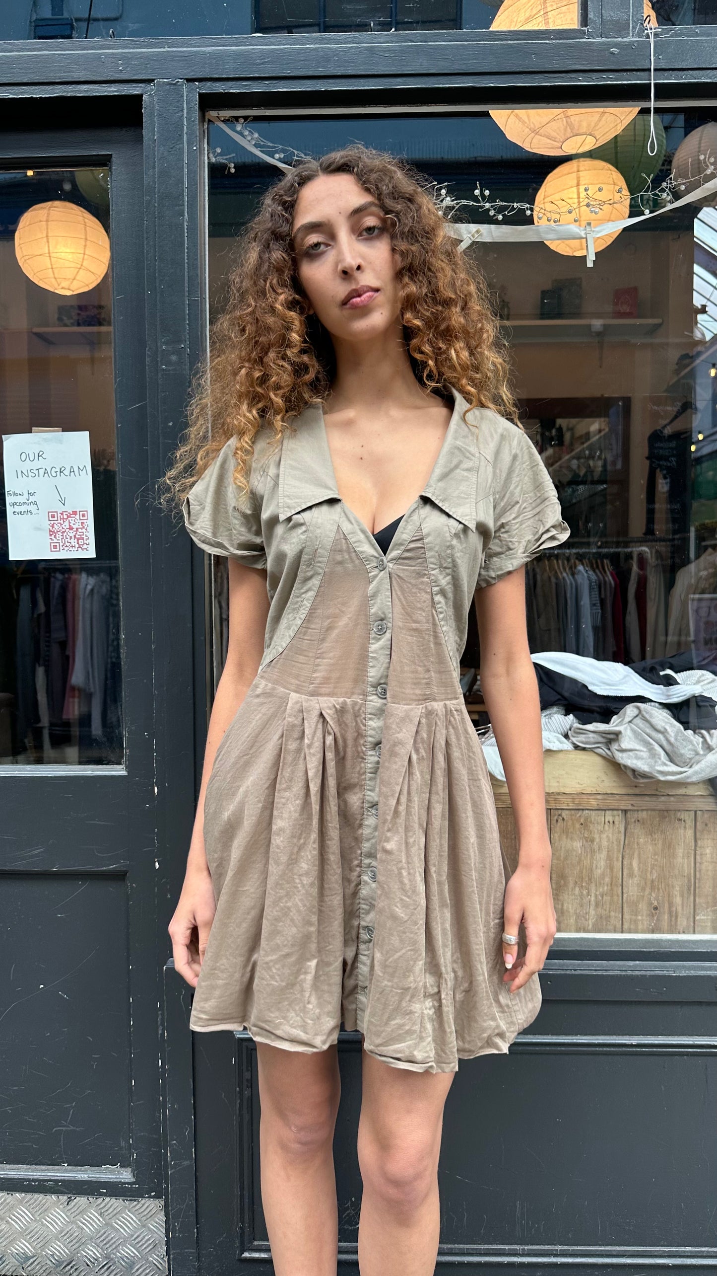 ALL SAINTS two tone cotton dress