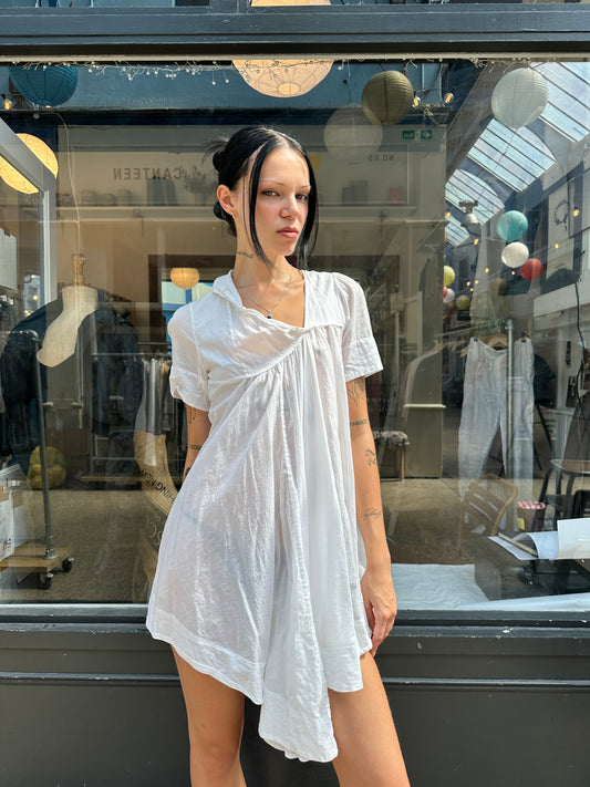 All Saints white 100% cotton mini dress