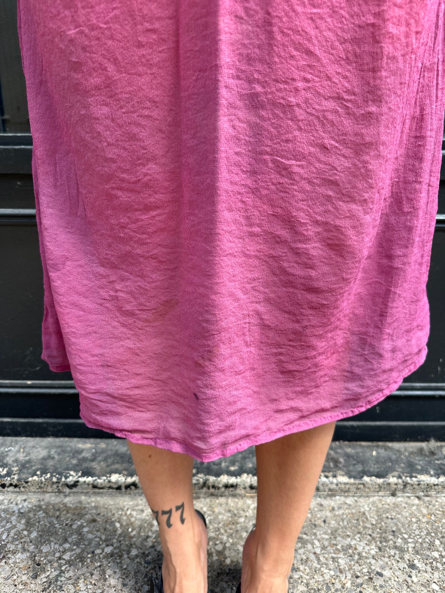 Ghost pink silk slip dress