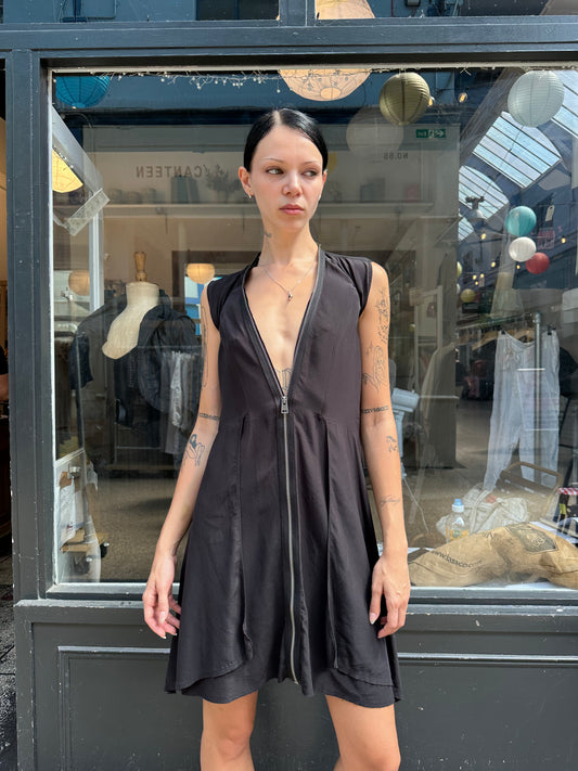 All saints black 100% silk dress