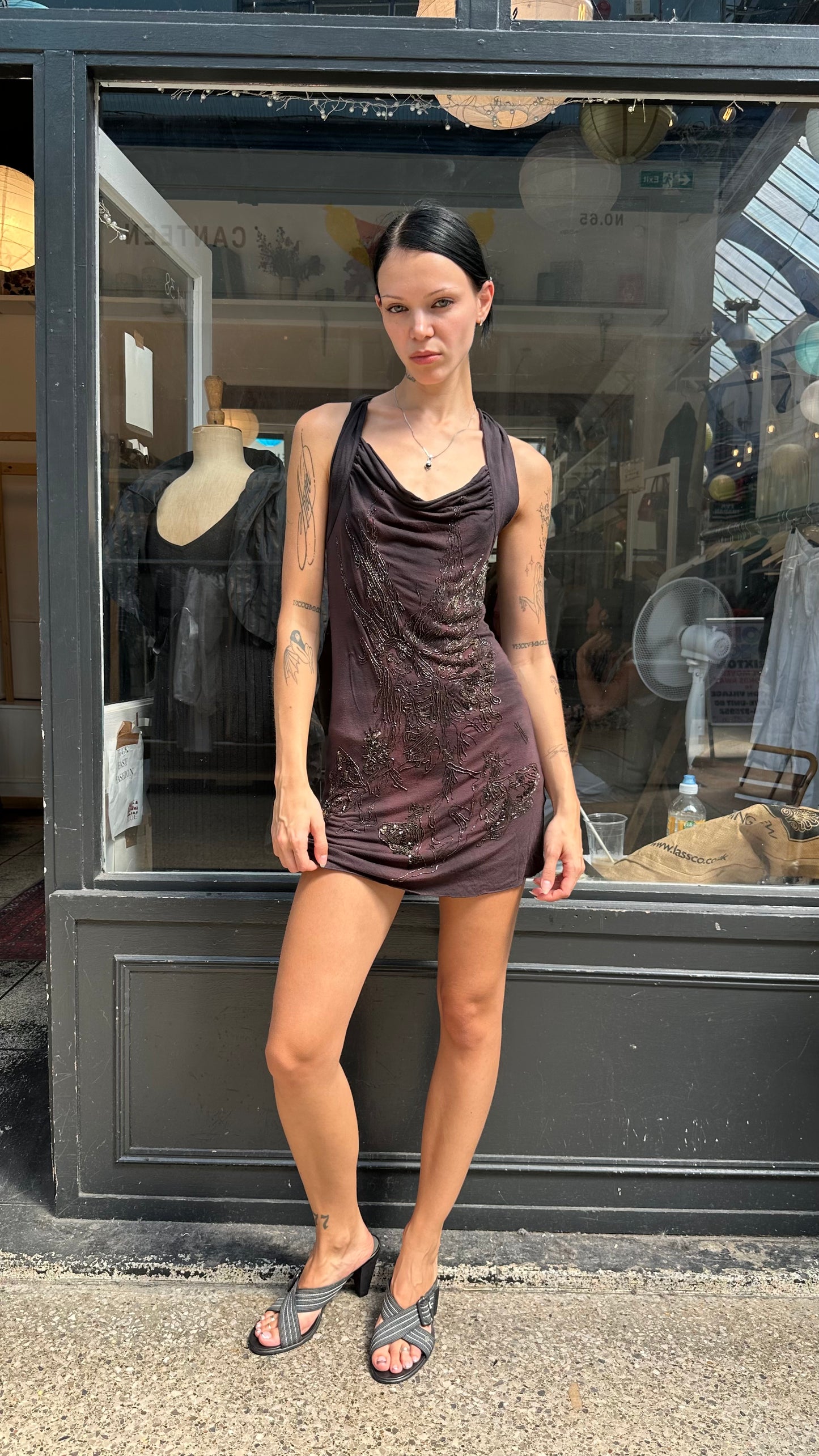 All saints beaded mini dress
