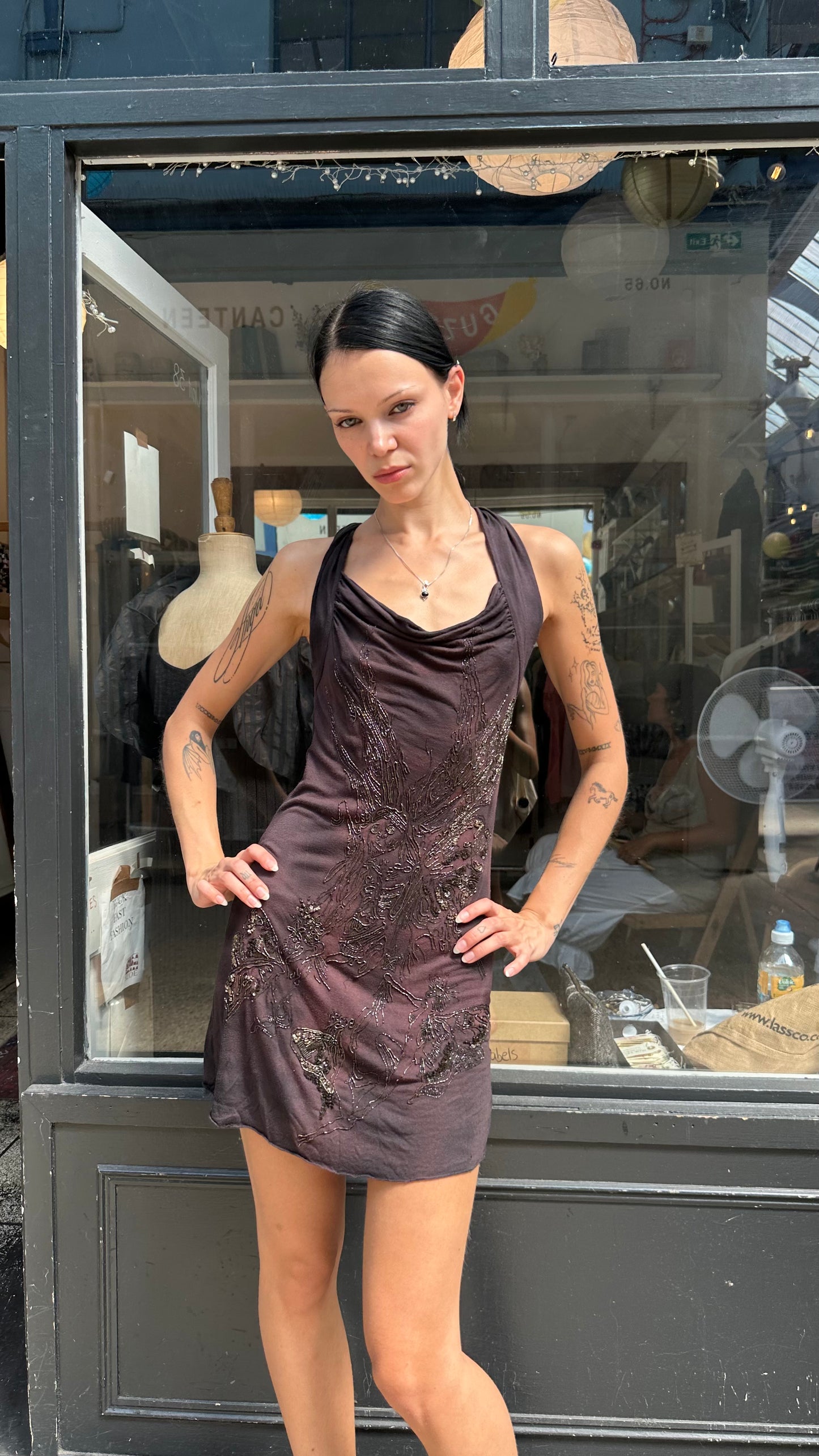 All saints beaded mini dress