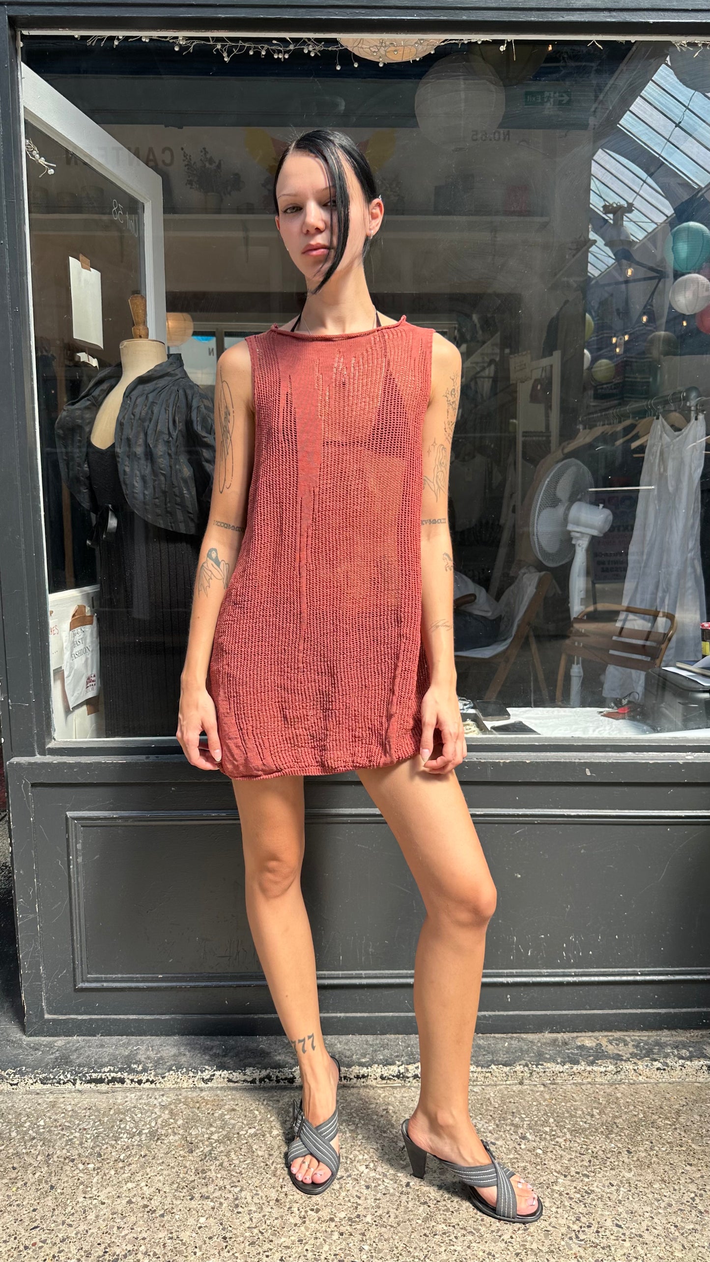 SARAH PACINI rust knit tunic