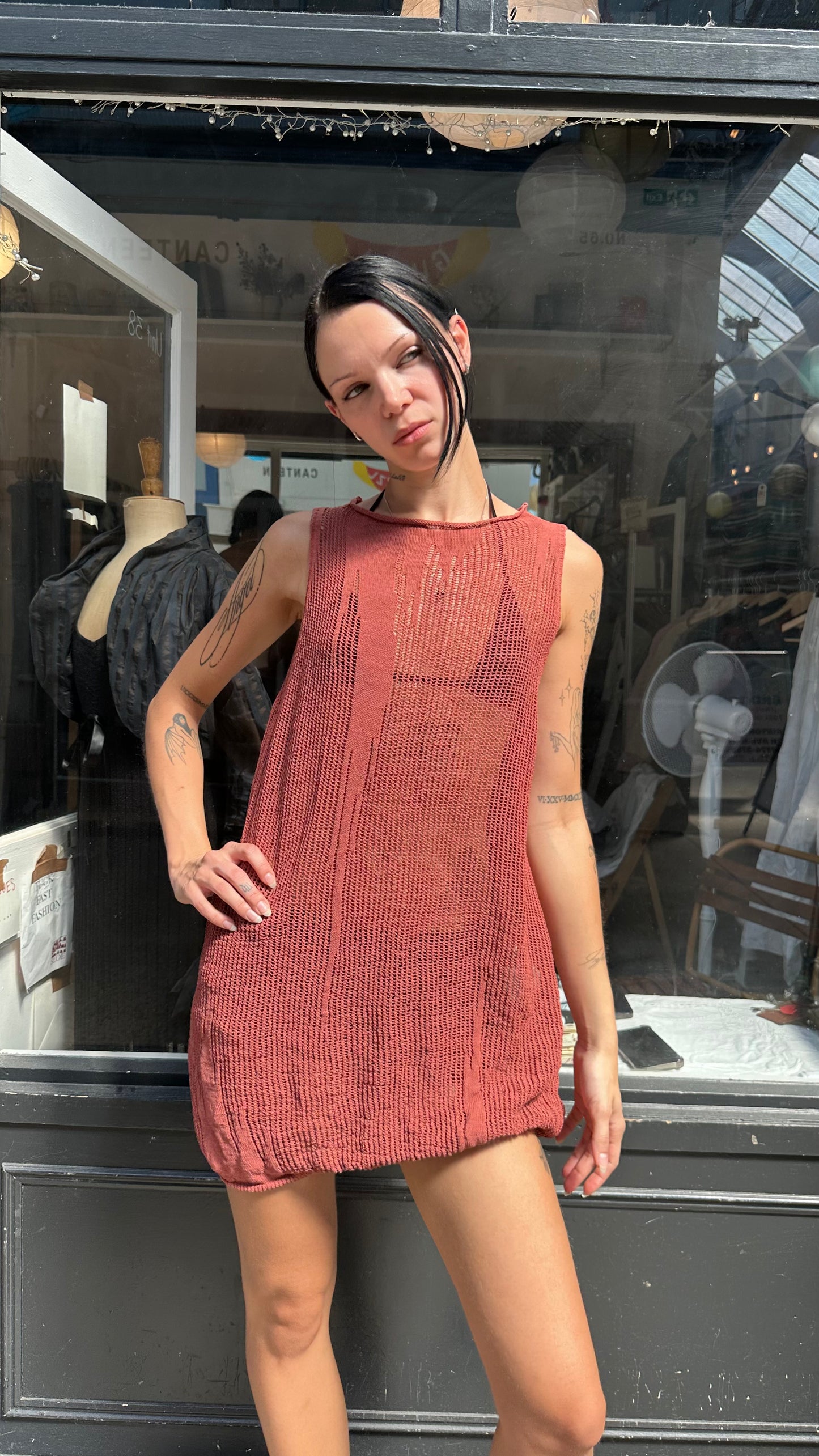 SARAH PACINI rust knit tunic